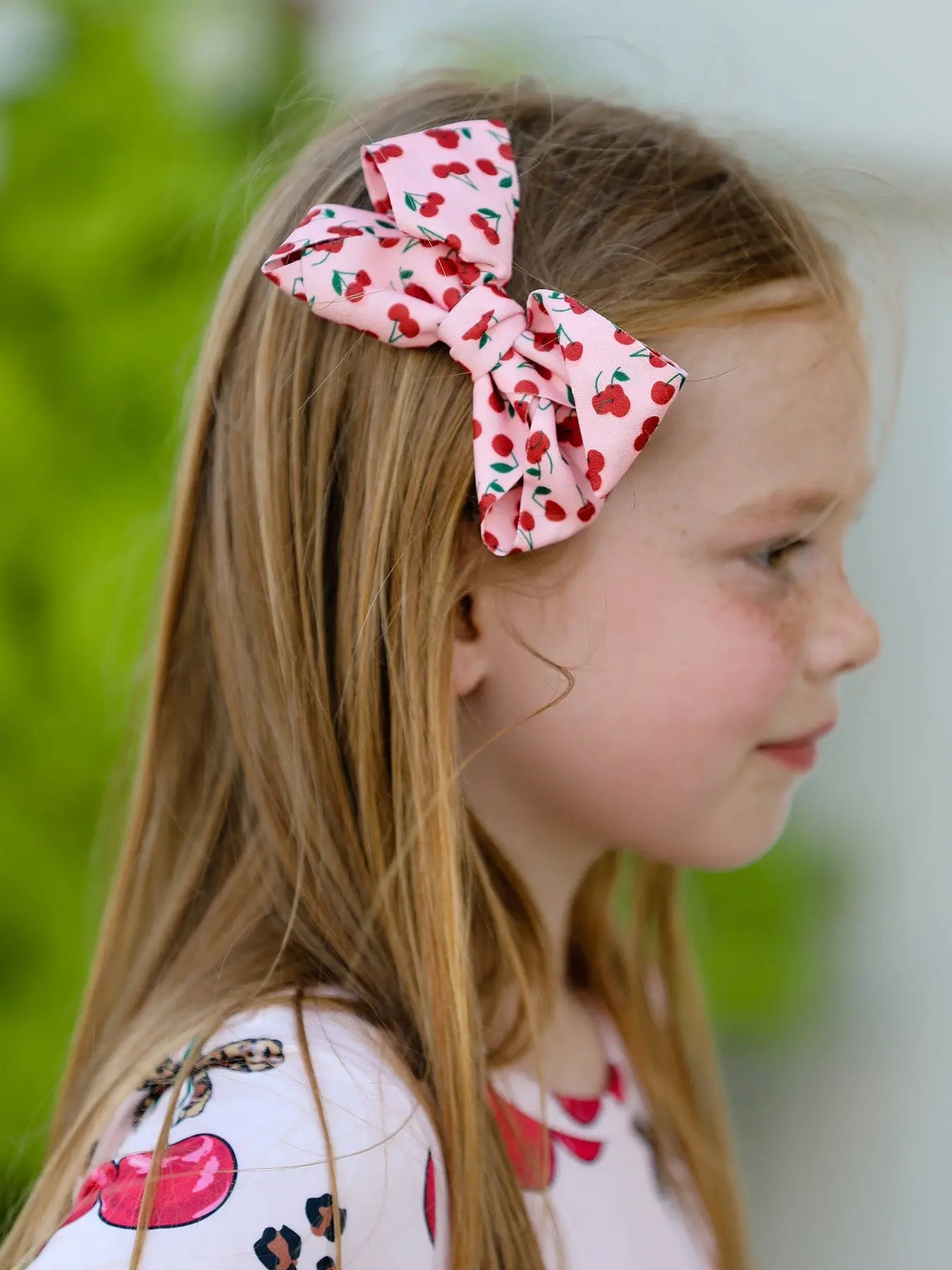 Cherry Bow Hairpin Elegant Hair Accessory for Stylish Hairstyles Rylee Faith Designs Everetts Place: Online Boutique