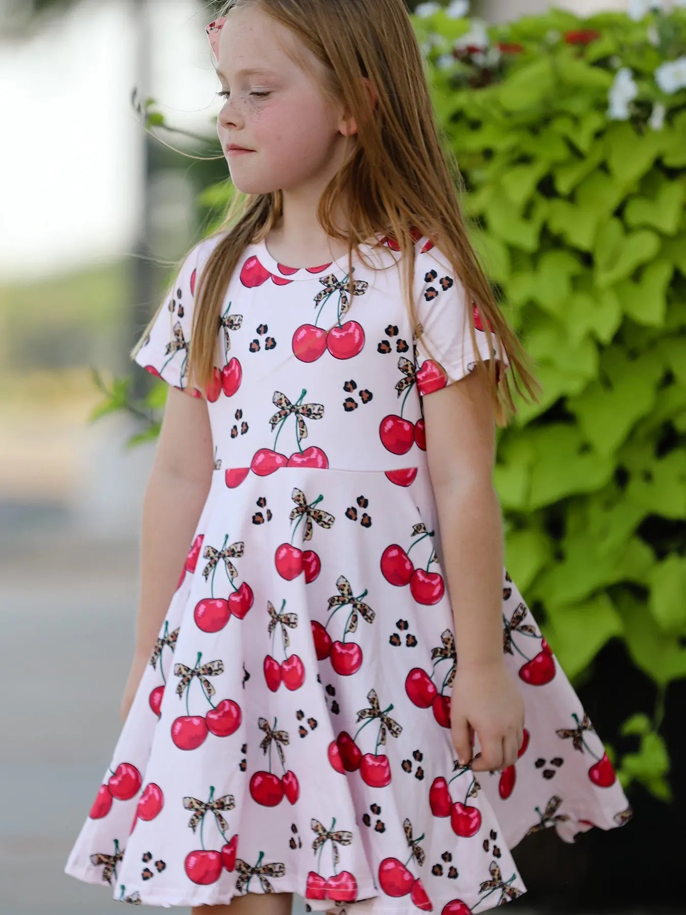 Cherry Milk Silk Girls Dress for Special Occasions and Everyday Wear Rylee Faith Designs Everetts Place: Online Boutique
