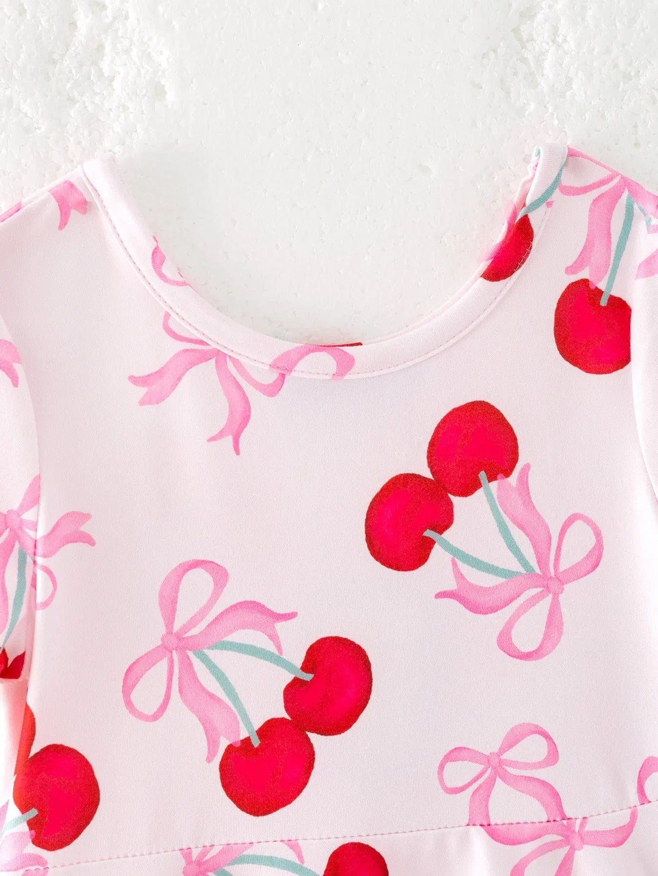 Cherry Pattern Vibrant Girls Dress for Fun Occasions Rylee Faith Designs Everetts Place: Online Boutique