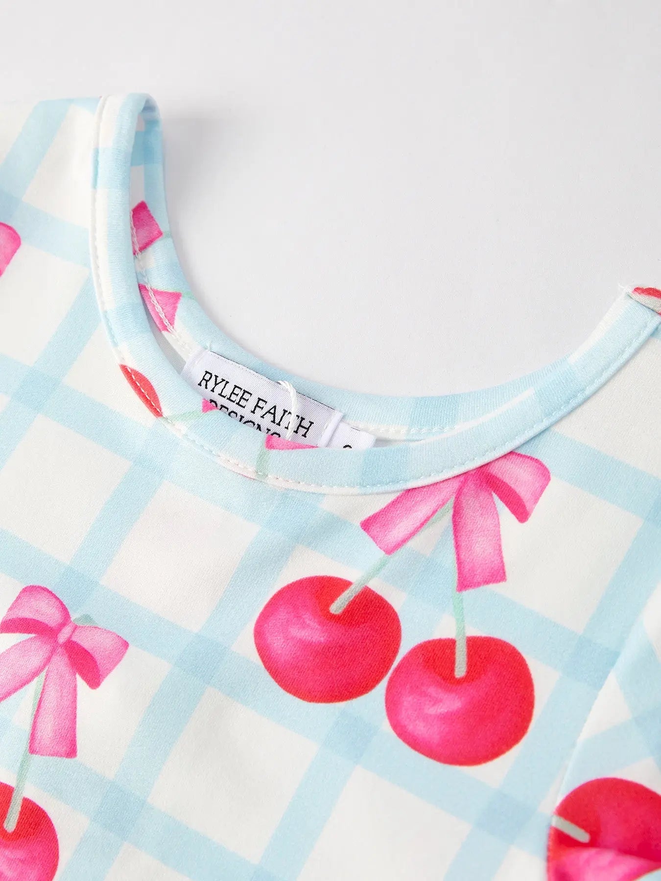 Cherry Plaid Girls Dress Rylee Faith Designs Everetts Place: Online Boutique