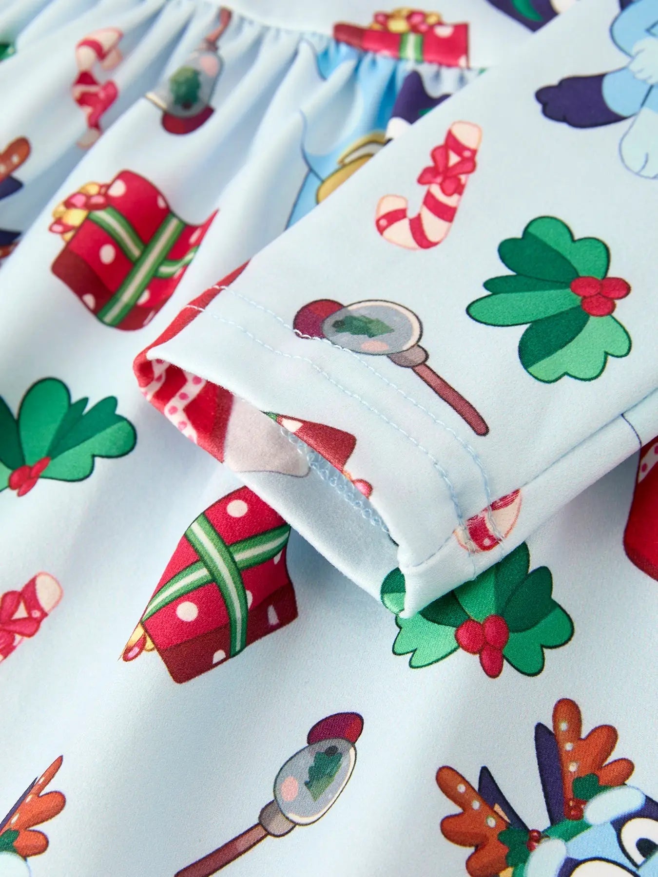 Christmas Characters And Gift Print Girls Dress Rylee Faith Designs Everetts Place: Online Boutique