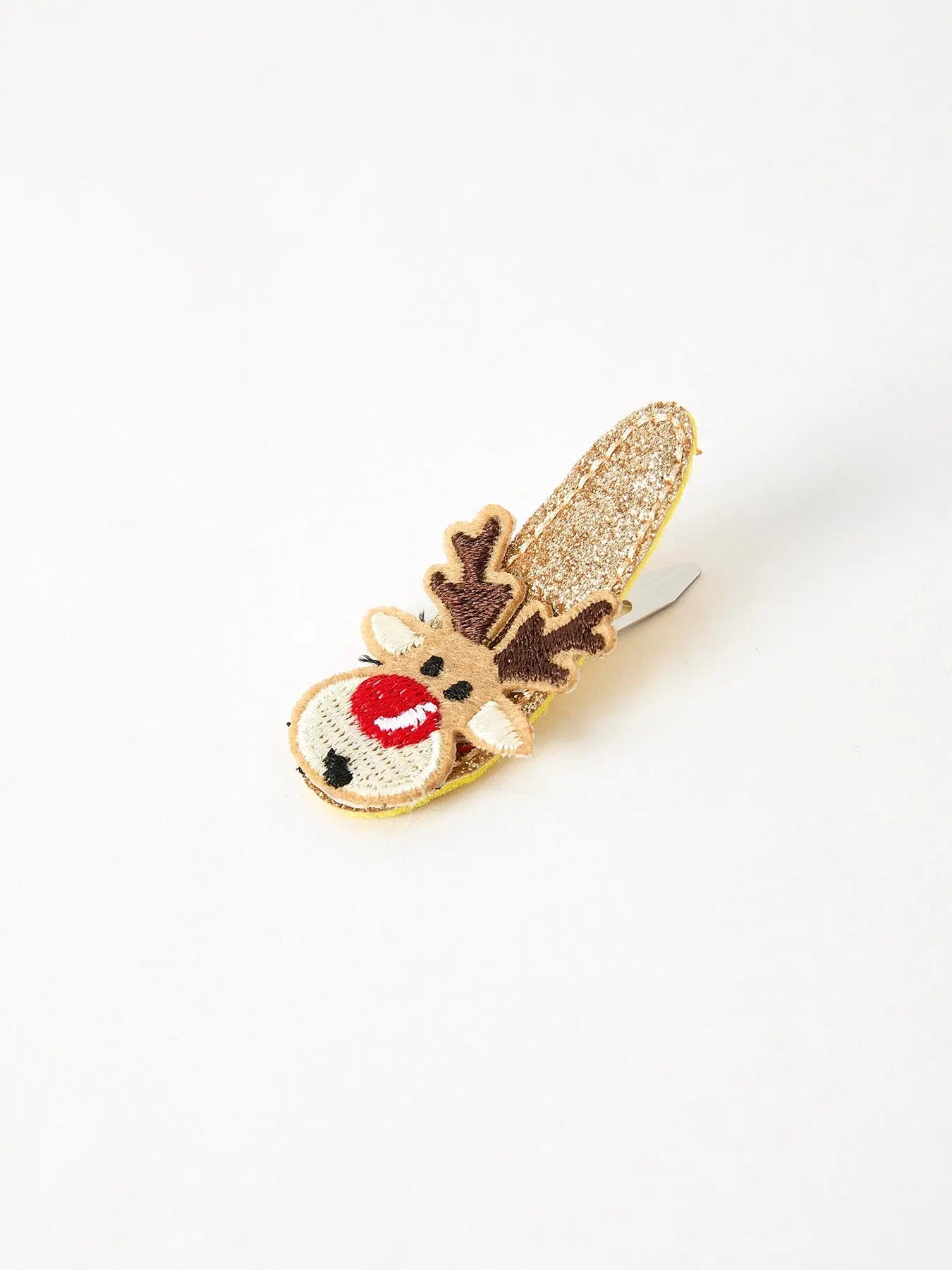 Christmas Elk Girls Hair Clip Holiday Accessory for Kids Rylee Faith Designs Everetts Place: Online Boutique