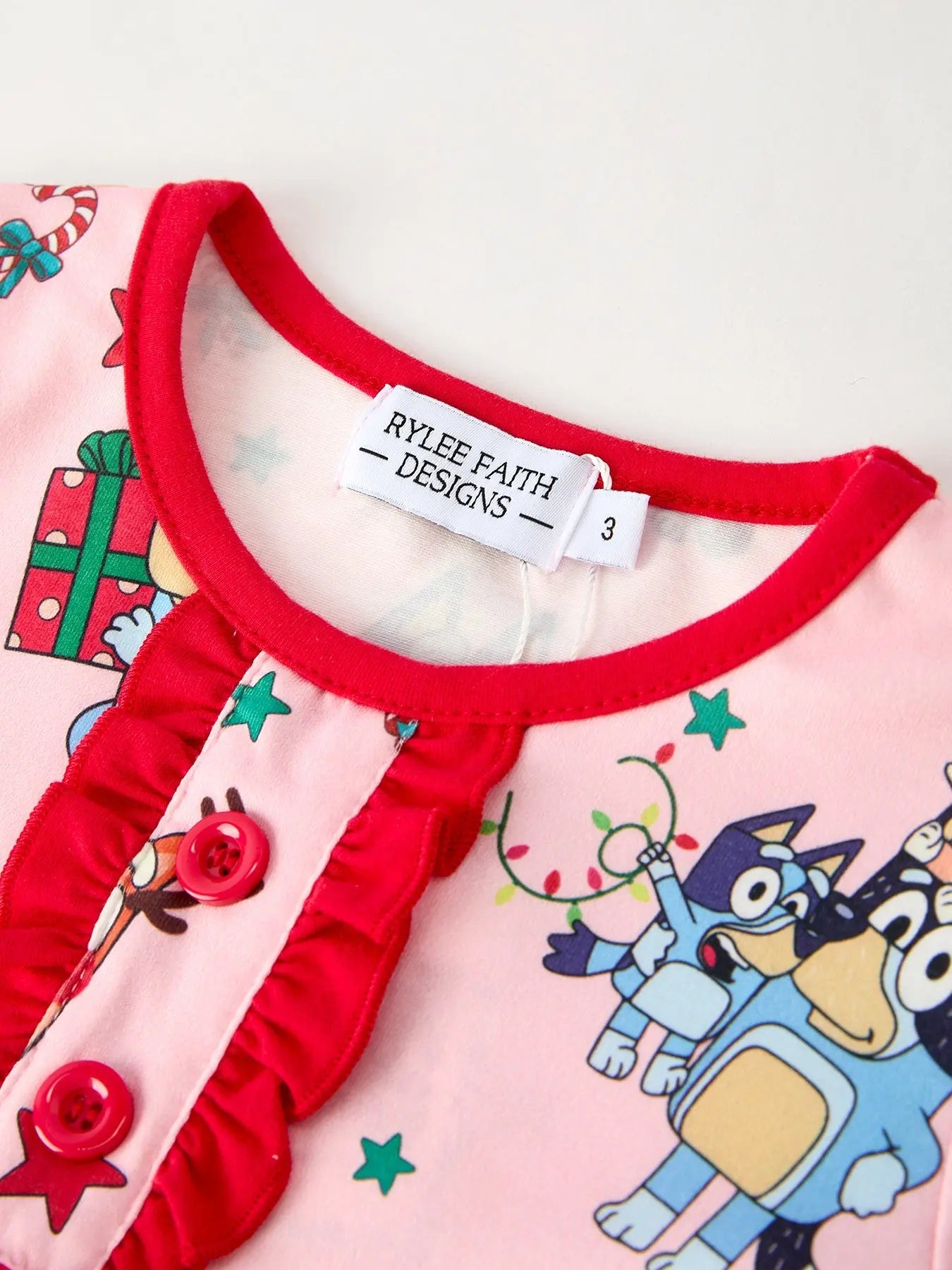 Christmas Festive Baby Girls Pajamas with Ruffles Rylee Faith Designs Everetts Place: Online Boutique