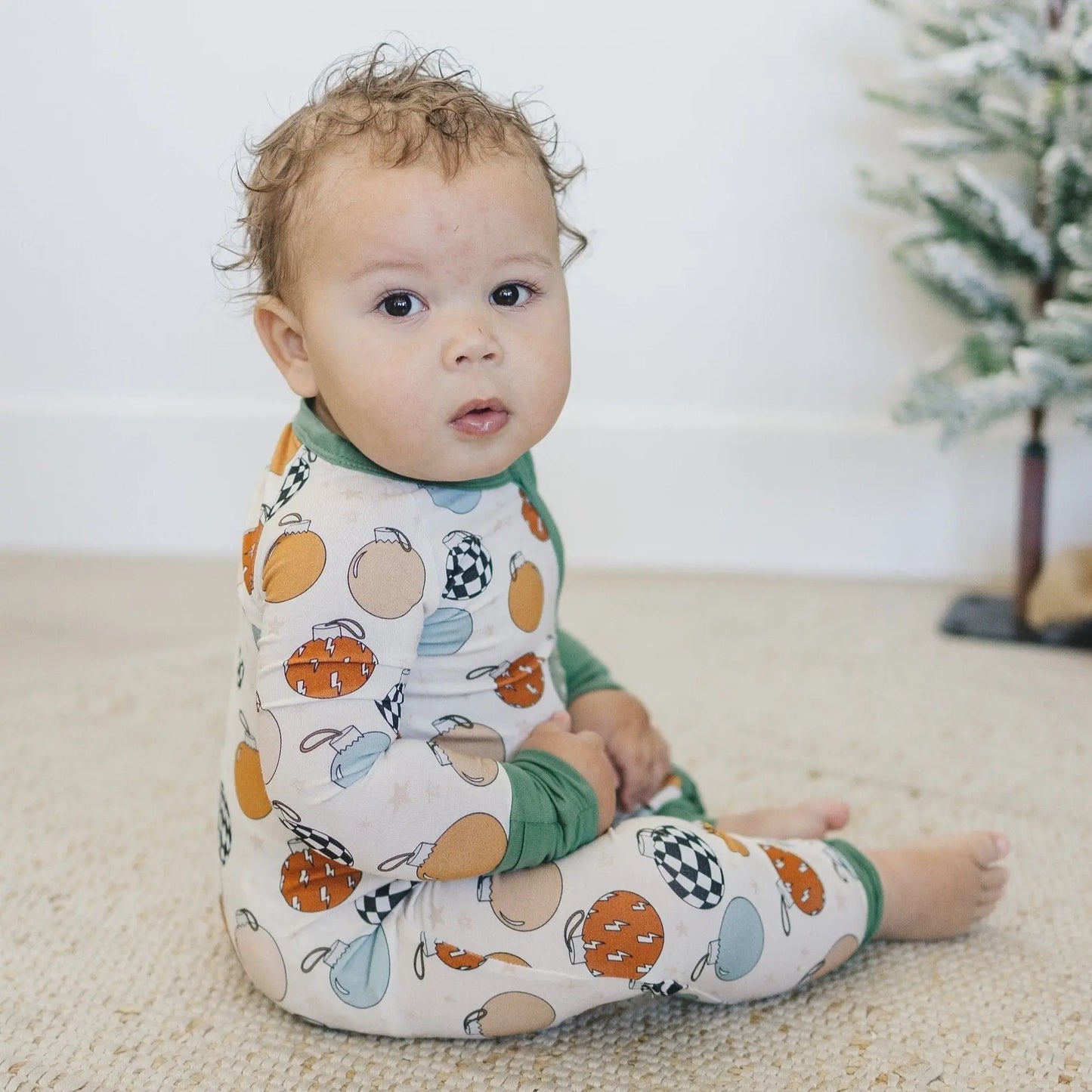 Little Joy Co. Christmas Ornament Bamboo Zippy Romper For Babies Cozy - Apparel & Accessories > Clothing > Baby & Toddler Clothing > Baby & Toddler Sleepwear