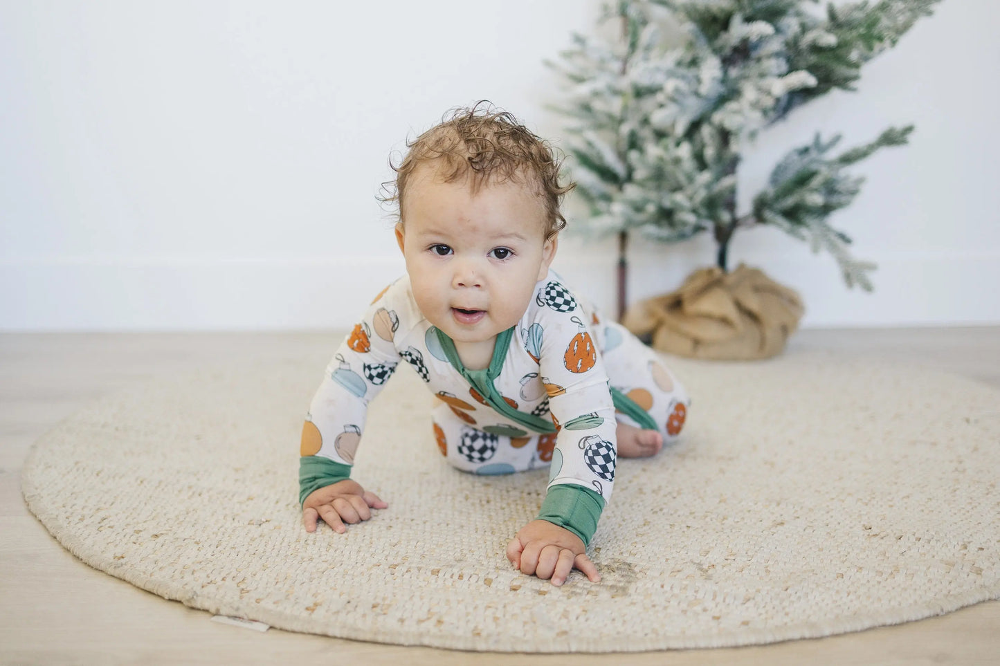 Little Joy Co. Christmas Ornament Bamboo Zippy Romper For Babies Cozy - Apparel & Accessories > Clothing > Baby & Toddler Clothing > Baby & Toddler Sleepwear