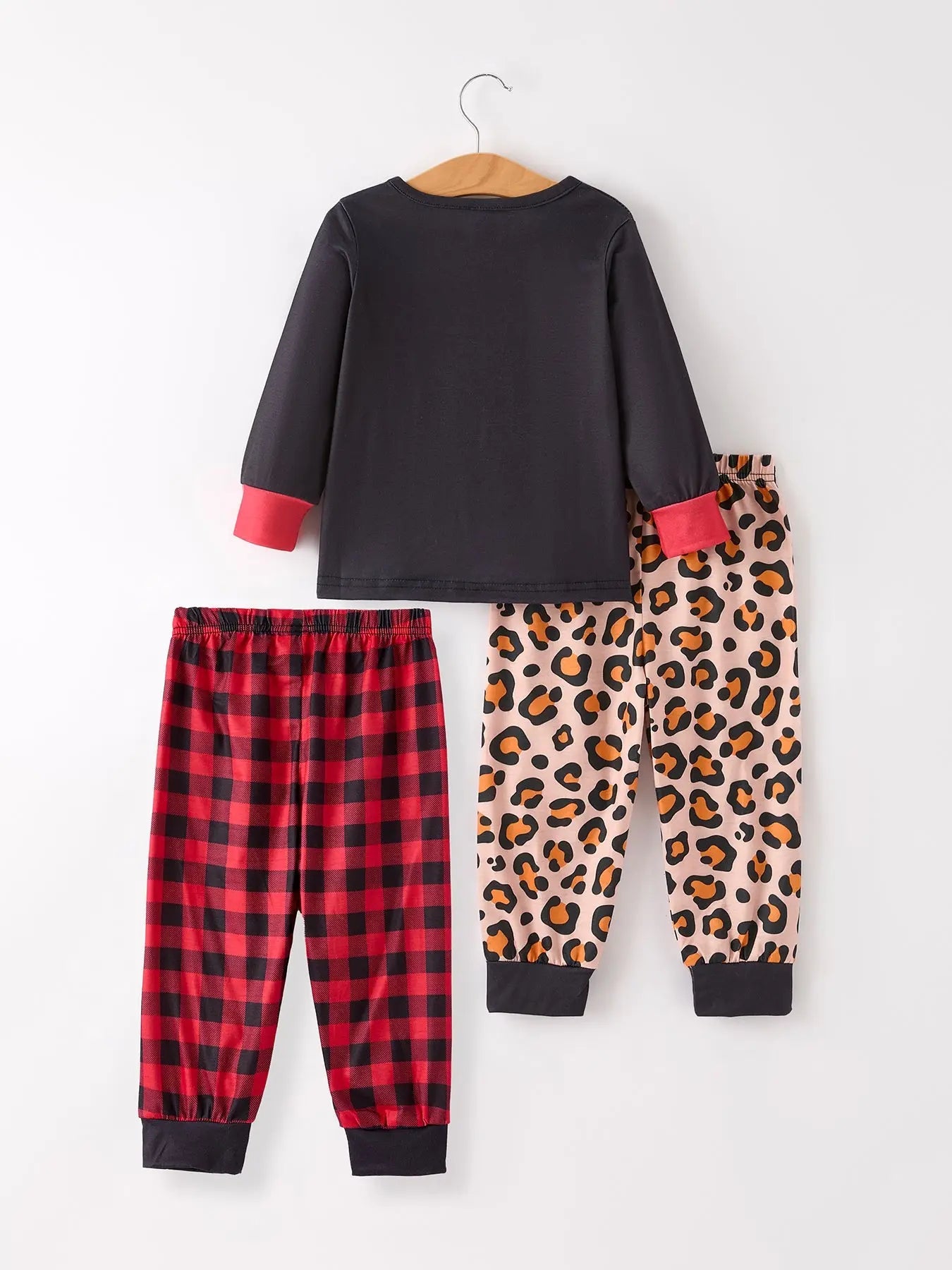 Christmas Print Girls Pajama Set with Top and Two Pants Combination Rylee Faith Designs Everetts Place: Online Boutique