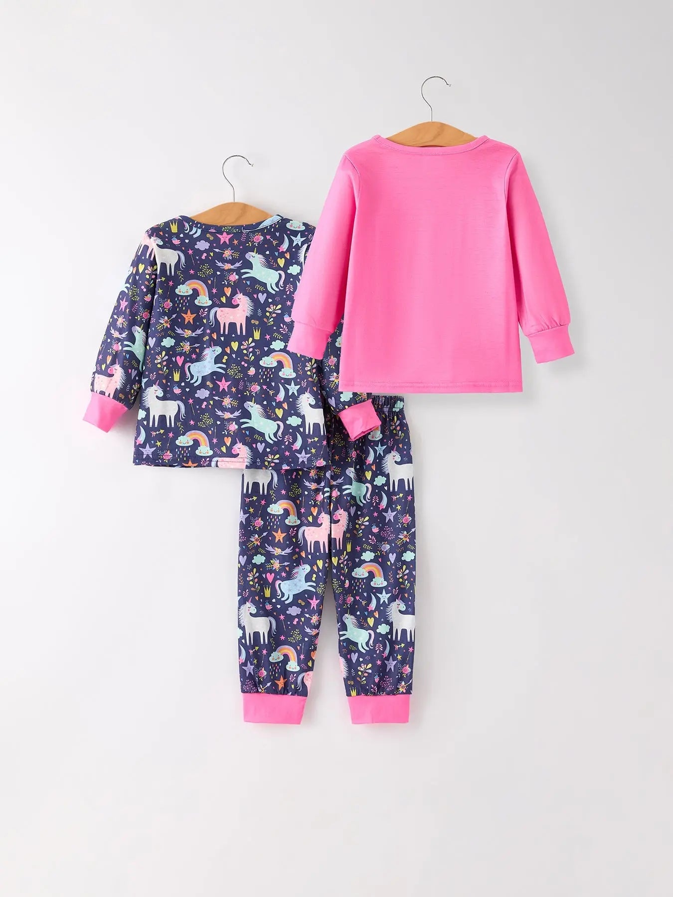 Christmas Print Girls Pajama Set with Two Tops and One Pant Combination Rylee Faith Designs Everetts Place: Online Boutique