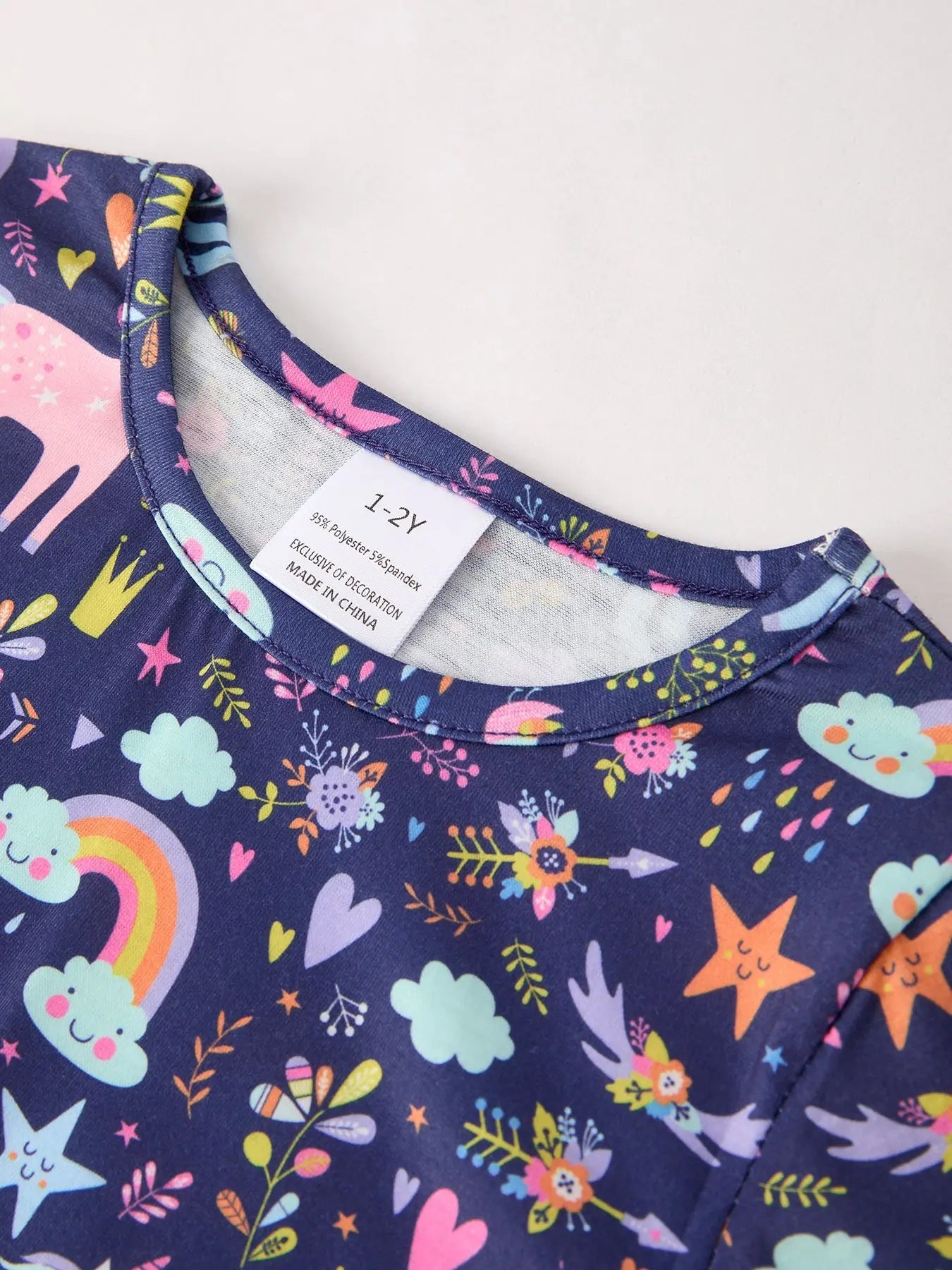 Christmas Print Girls Pajama Set with Two Tops and One Pant Combination Rylee Faith Designs Everetts Place: Online Boutique