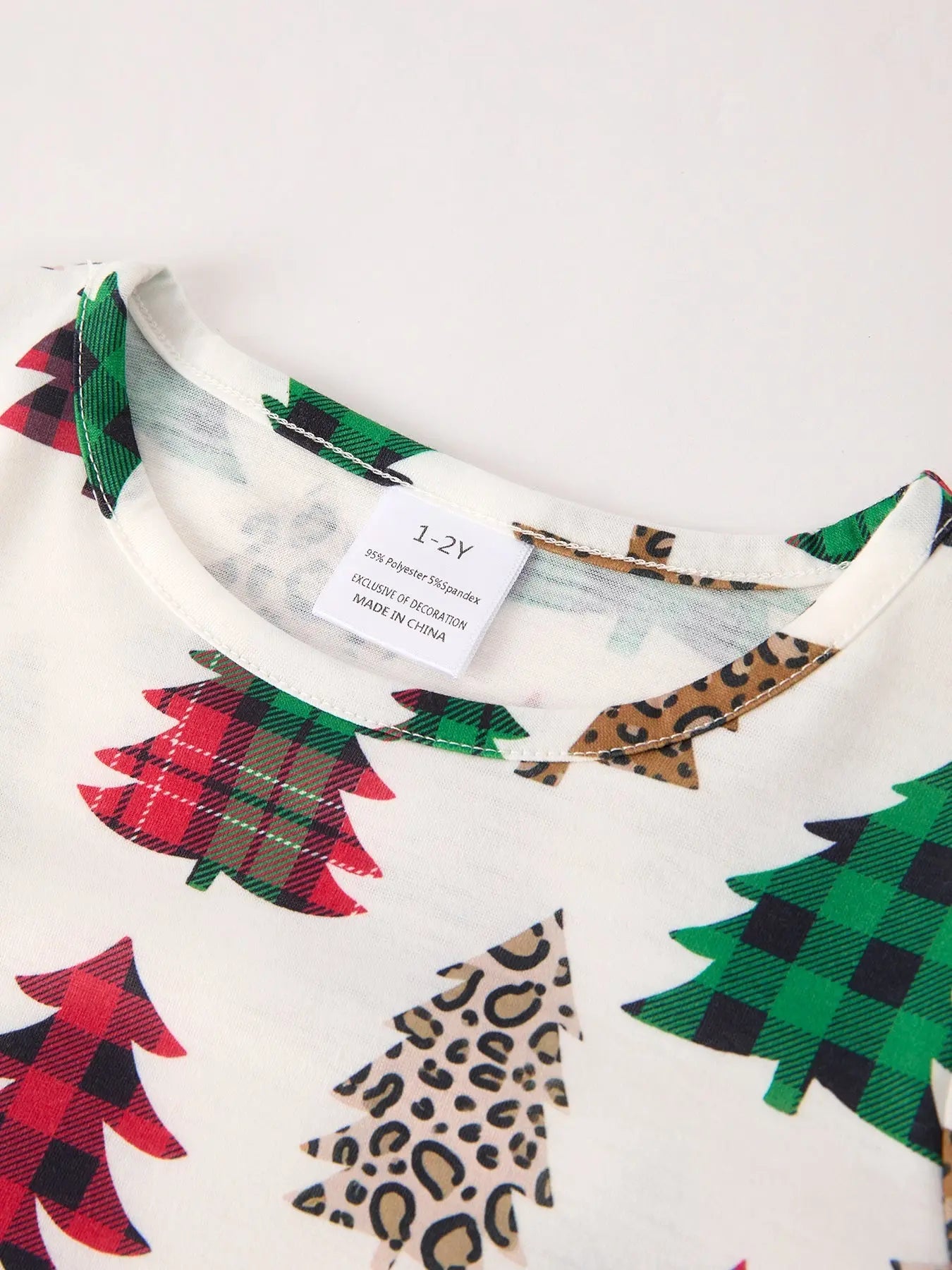 Christmas Print Girls Pajama Set with Two Tops and One Pant Combination Rylee Faith Designs Everetts Place: Online Boutique