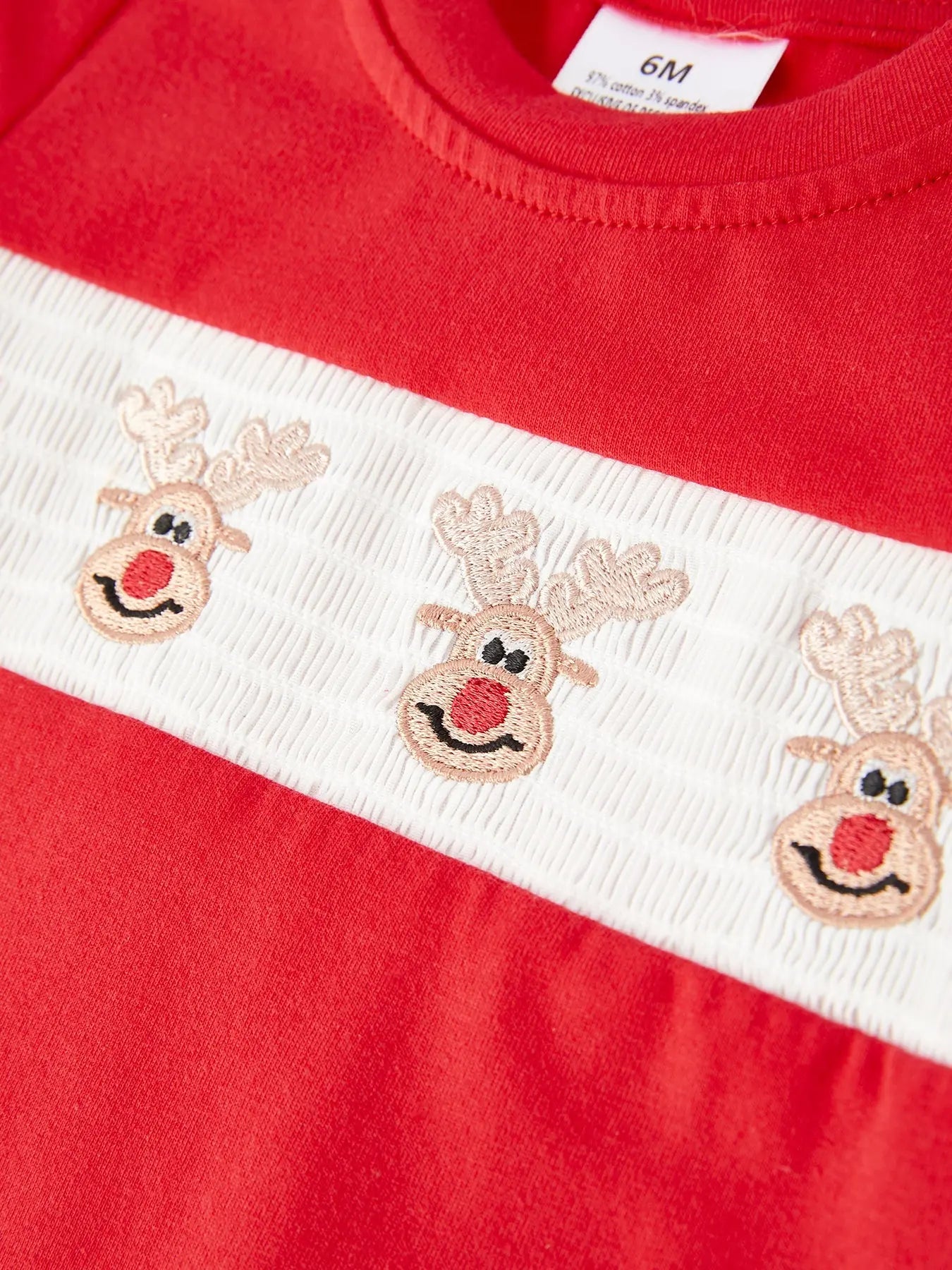Christmas Red Smocking Reindeer Embroidery Boys Romper Rylee Faith Designs Everetts Place: Online Boutique