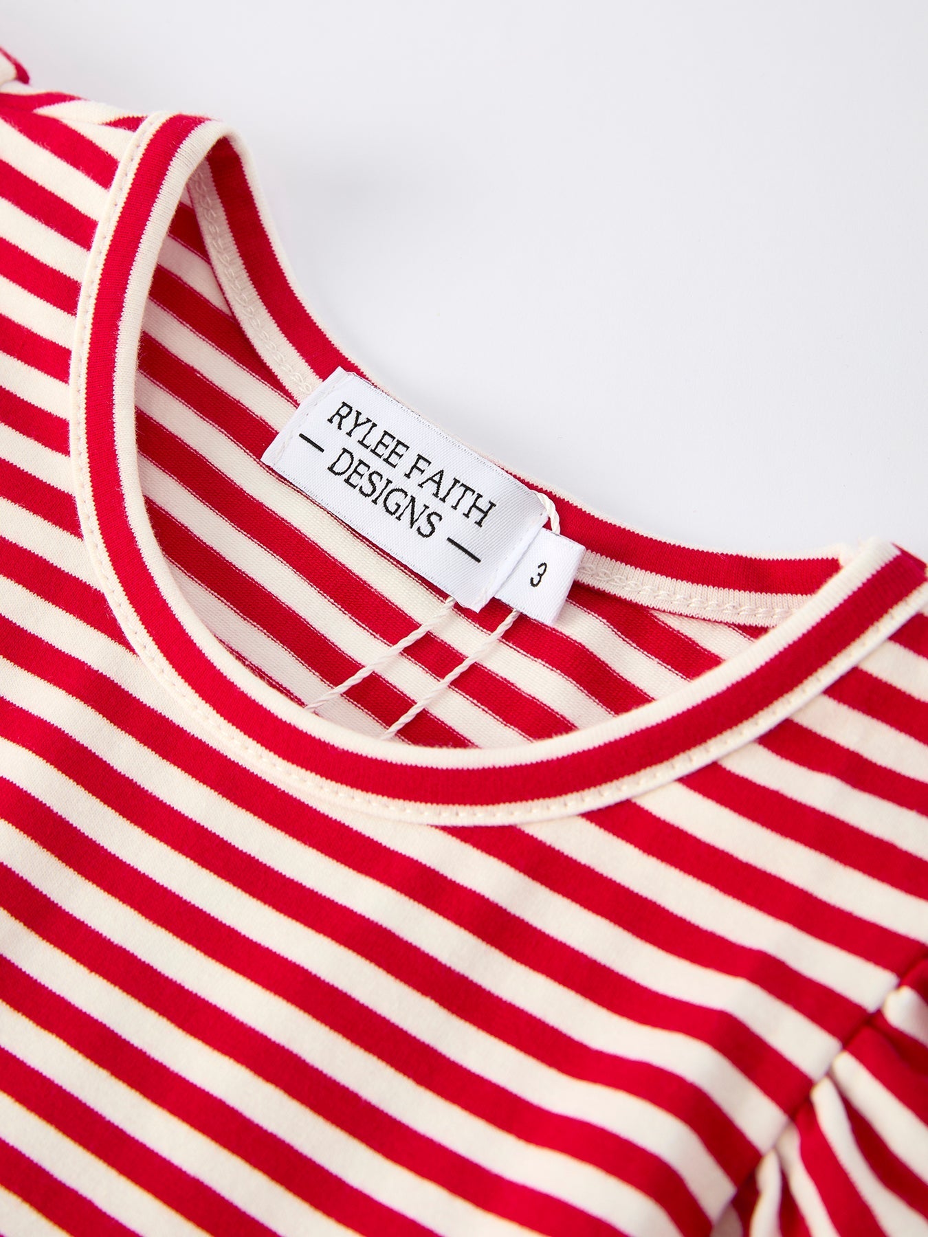 Christmas Red Stripe Dress with Santa Applique Pockets: Festive Fun Rylee Faith Designs Everetts Place: Online Boutique