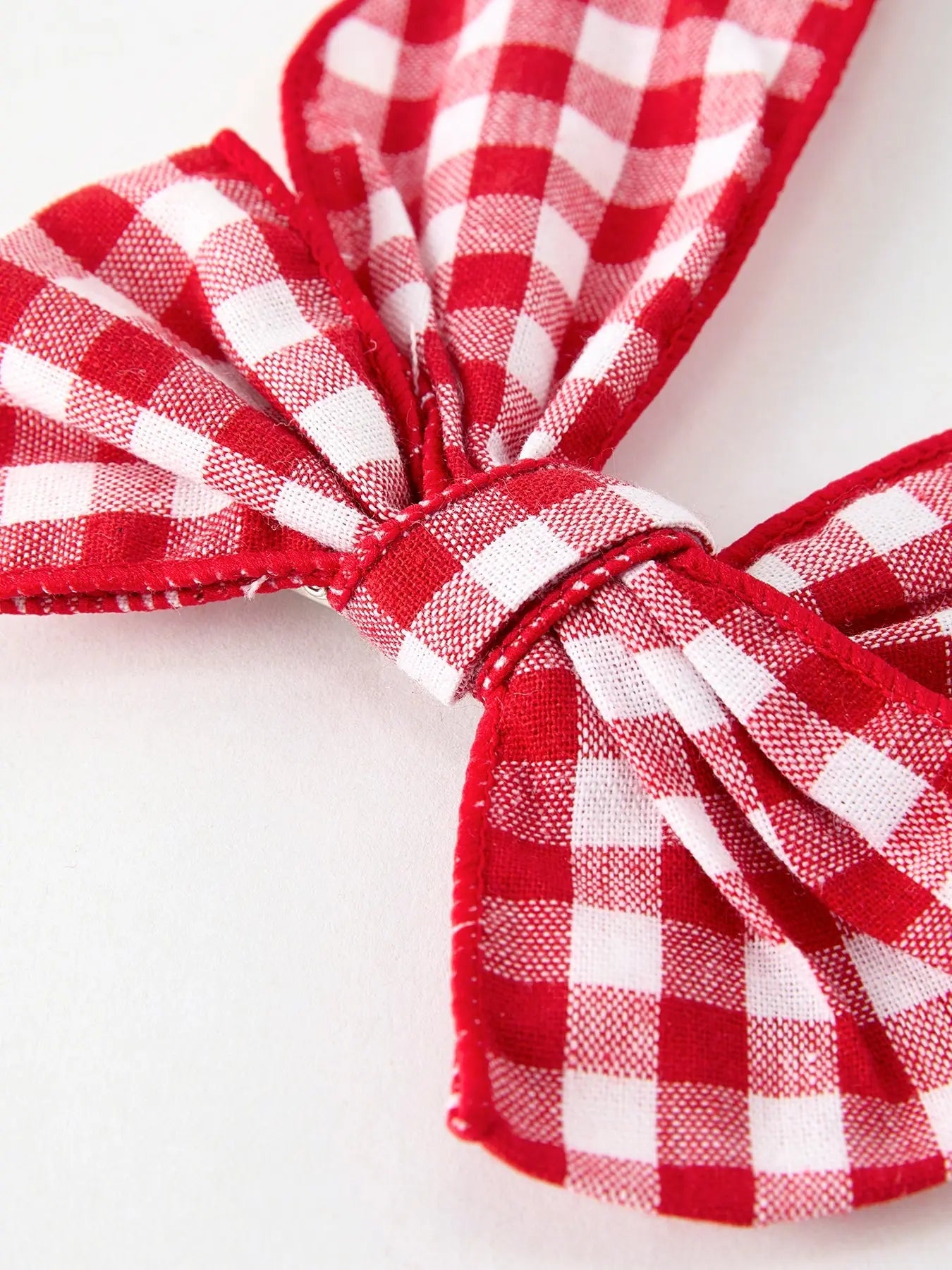 Christmas Red and White Plaid Bow 5 Inch Hairpin Rylee Faith Designs Everetts Place: Online Boutique