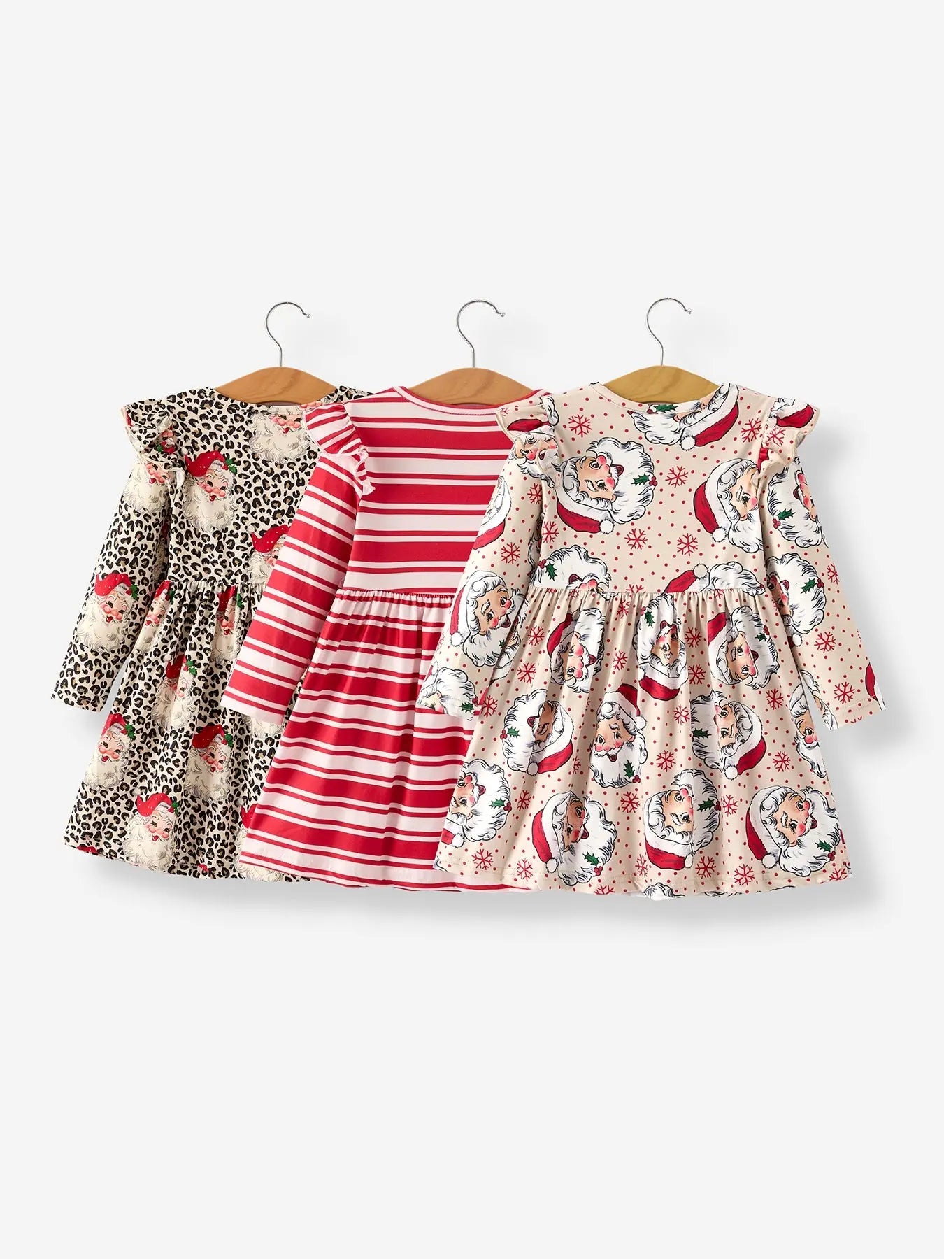 Christmas Santa Character Stripe Print Dress Set Three Pieces Rylee Faith Designs Everetts Place: Online Boutique