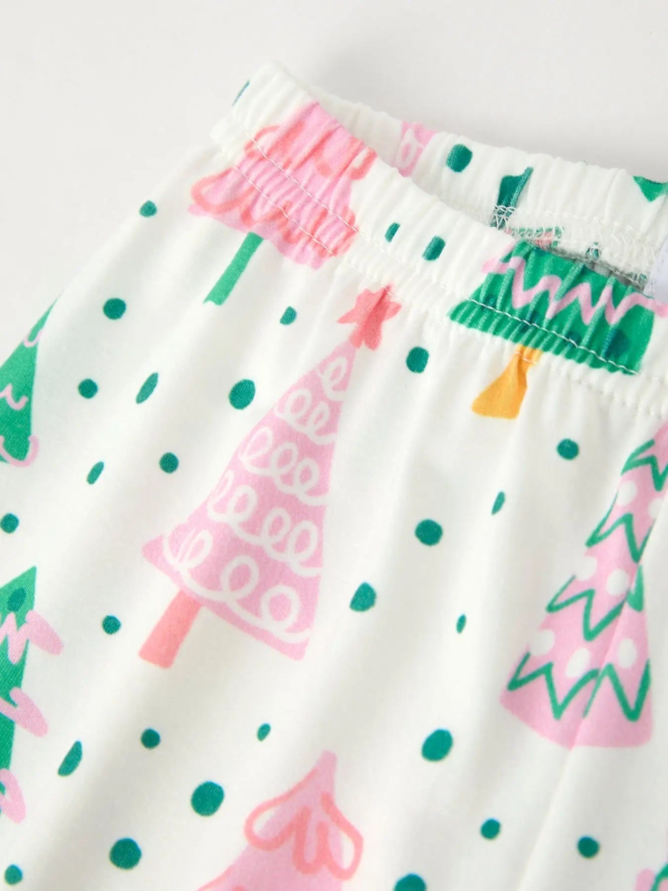 Christmas Tree Ruffles Girls Pajamas Cozy Holiday Sleepwear Rylee Faith Designs Everetts Place: Online Boutique