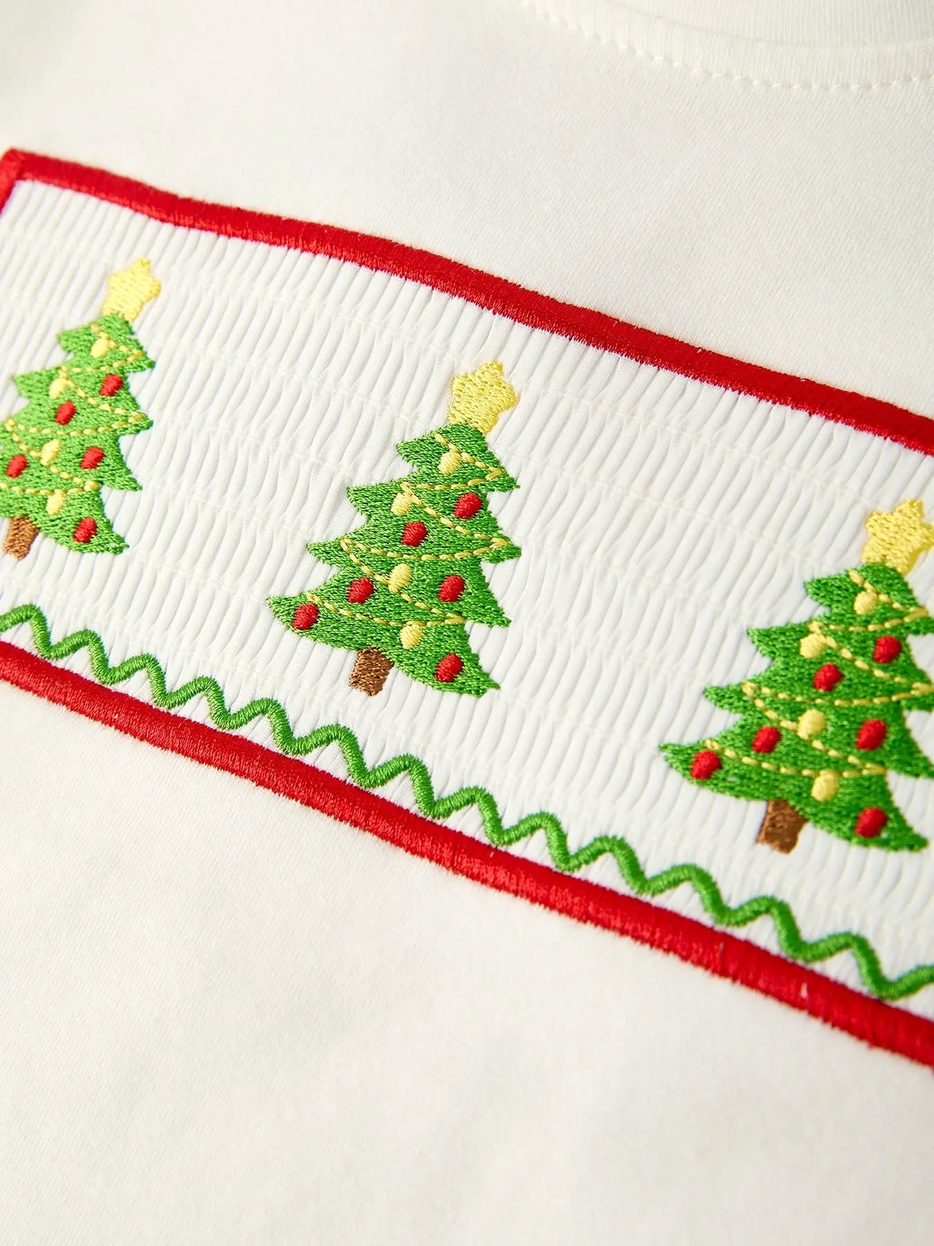 Christmas Tree Smocking Embroidered Boys Outfits for Holiday Celebrations Rylee Faith Designs Everetts Place: Online Boutique