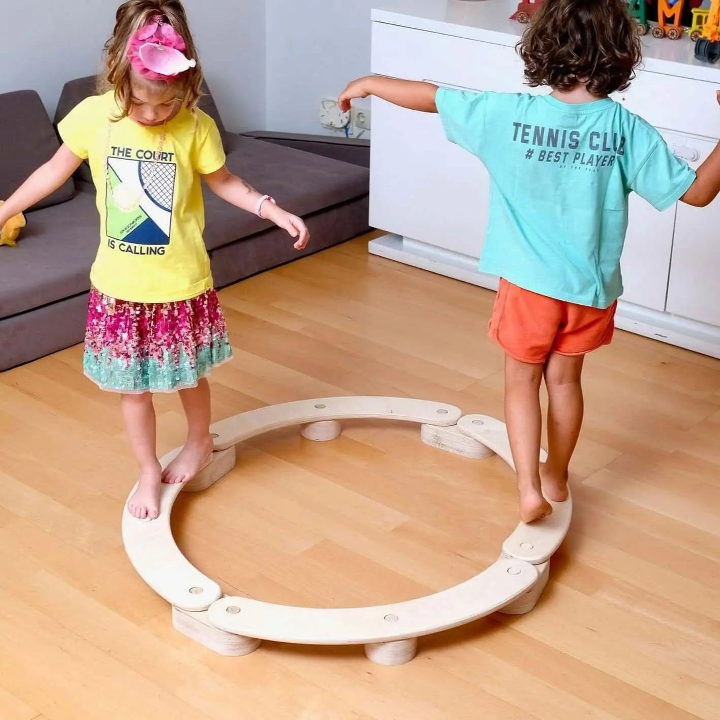 Circular Wooden Balance Beam Set Montessori For Kids Kidodido Everetts Place: Online Boutique 125.00