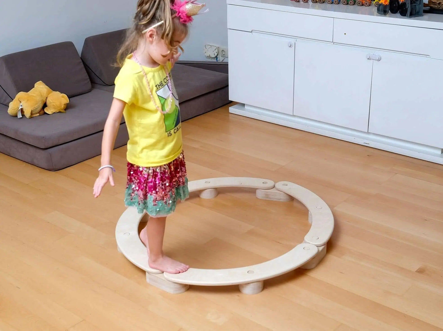 Circular Wooden Balance Beam Set Montessori For Kids Kidodido Everetts Place: Online Boutique