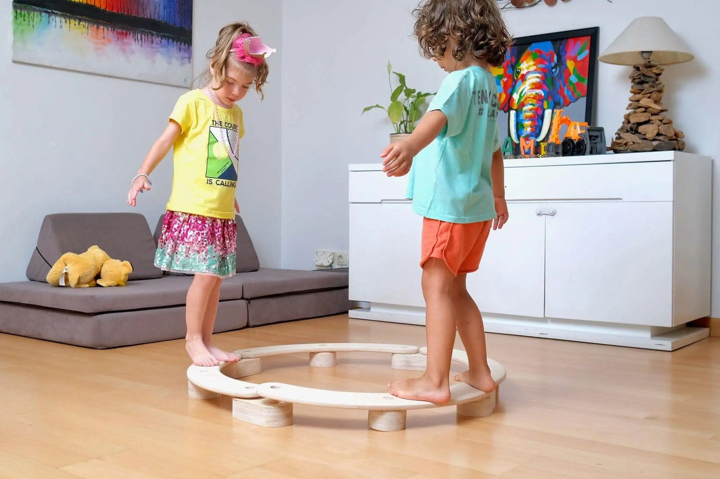 Circular Wooden Balance Beam Set Montessori For Kids Kidodido Everetts Place: Online Boutique