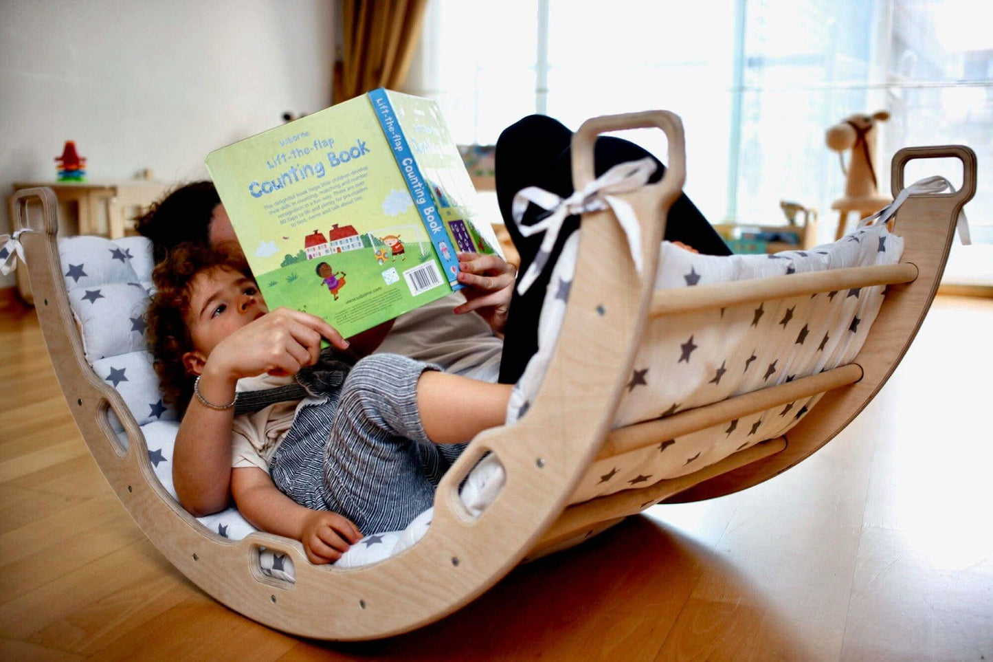 Climbing Arch Rocker and White Star Pillow Play Set Kidodido Everetts Place: Online Boutique