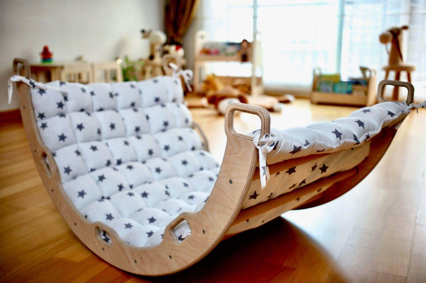 Climbing Arch Rocker and White Star Pillow Play Set Kidodido Everetts Place: Online Boutique