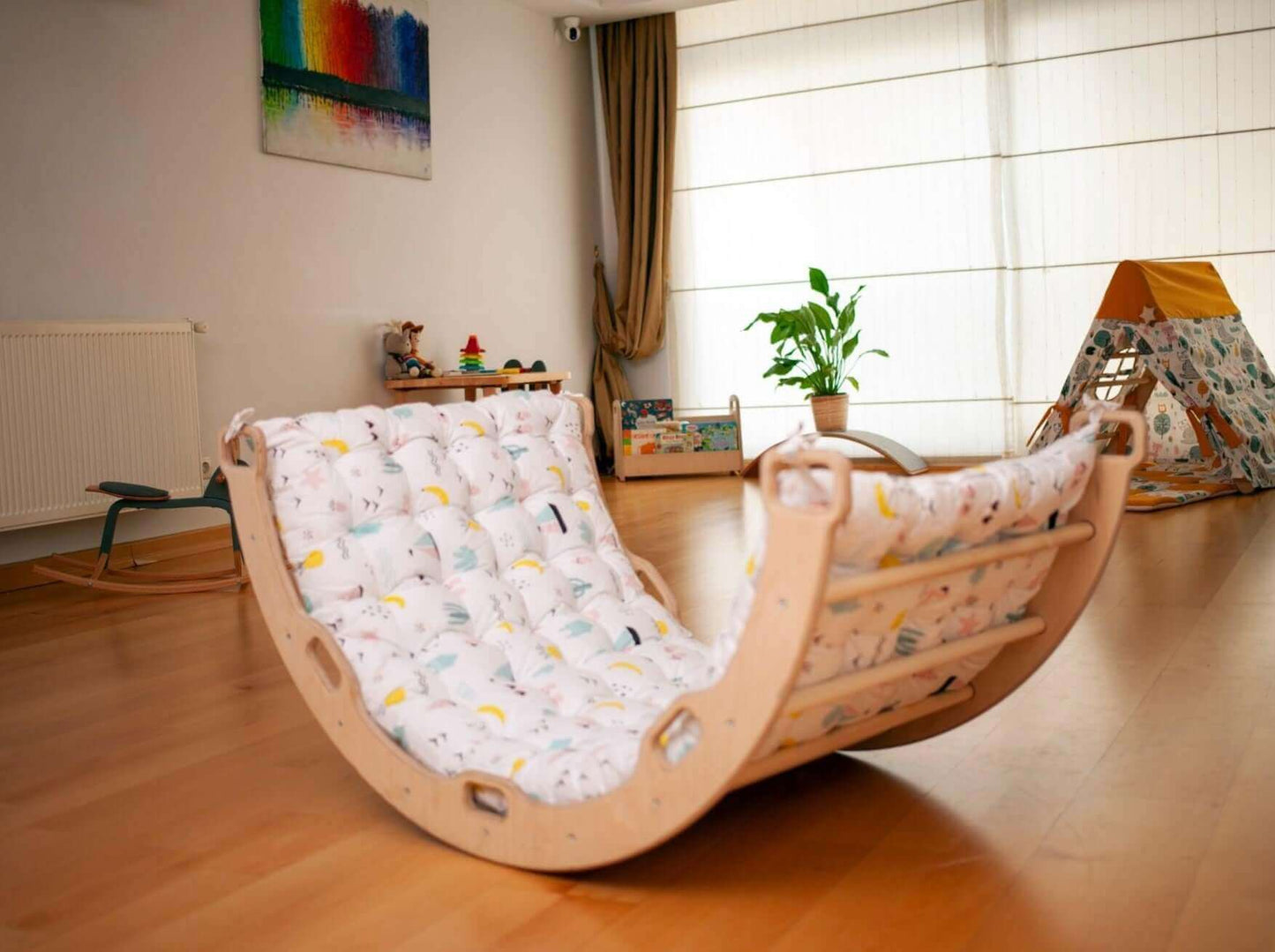 Climbing Arch With Flamingo Pillow Montessori Play Set Kidodido Everetts Place: Online Boutique