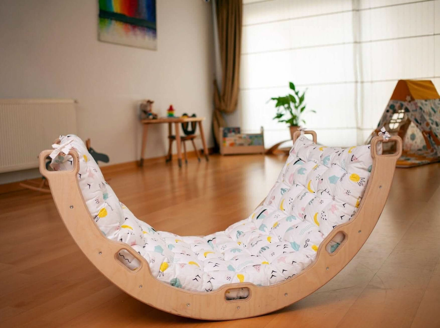 Climbing Arch With Flamingo Pillow Montessori Play Set Kidodido Everetts Place: Online Boutique