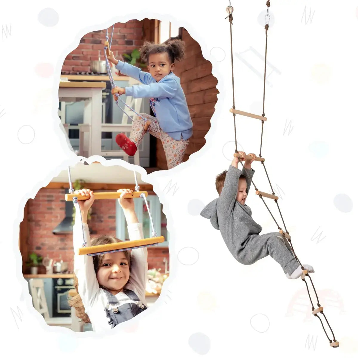Climbing Rope Ladder for Kids Aged 3 to 9 Years Old Goodevas Everetts Place: Online Boutique