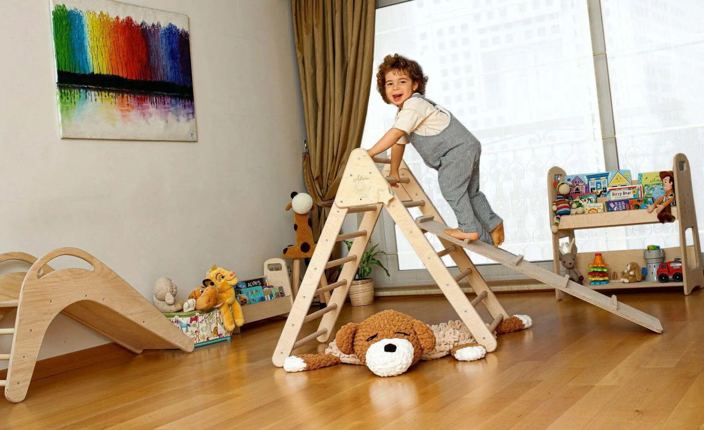 Kidodido Climbing Triangle With Ramp Foldable Montessori Set - Baby & Toddler > Baby Toys & Activity Equipment > Baby Activity Toys Climbing Triangles
