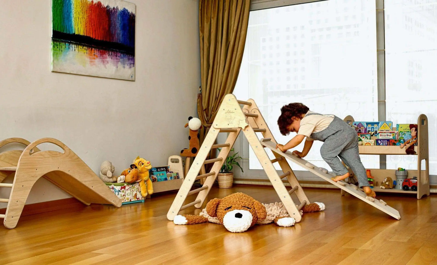 Kidodido Climbing Triangle With Ramp Foldable Montessori Set - Baby & Toddler > Baby Toys & Activity Equipment > Baby Activity Toys Climbing Triangles