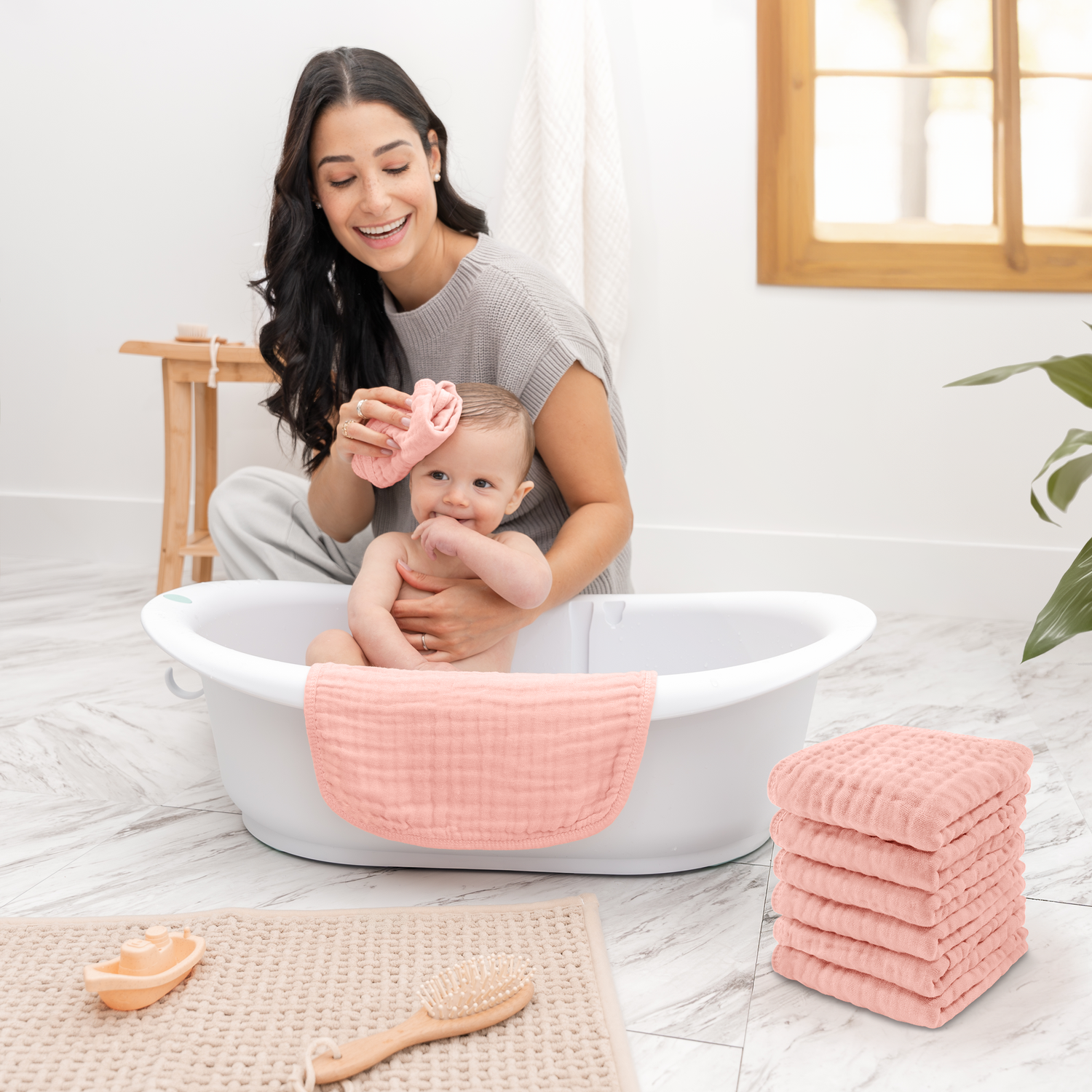 Comfy Cubs Baby Muslin Washcloths Lace Soft Gentle Bath Time Comfy Cubs Everetts Place: Online Boutique