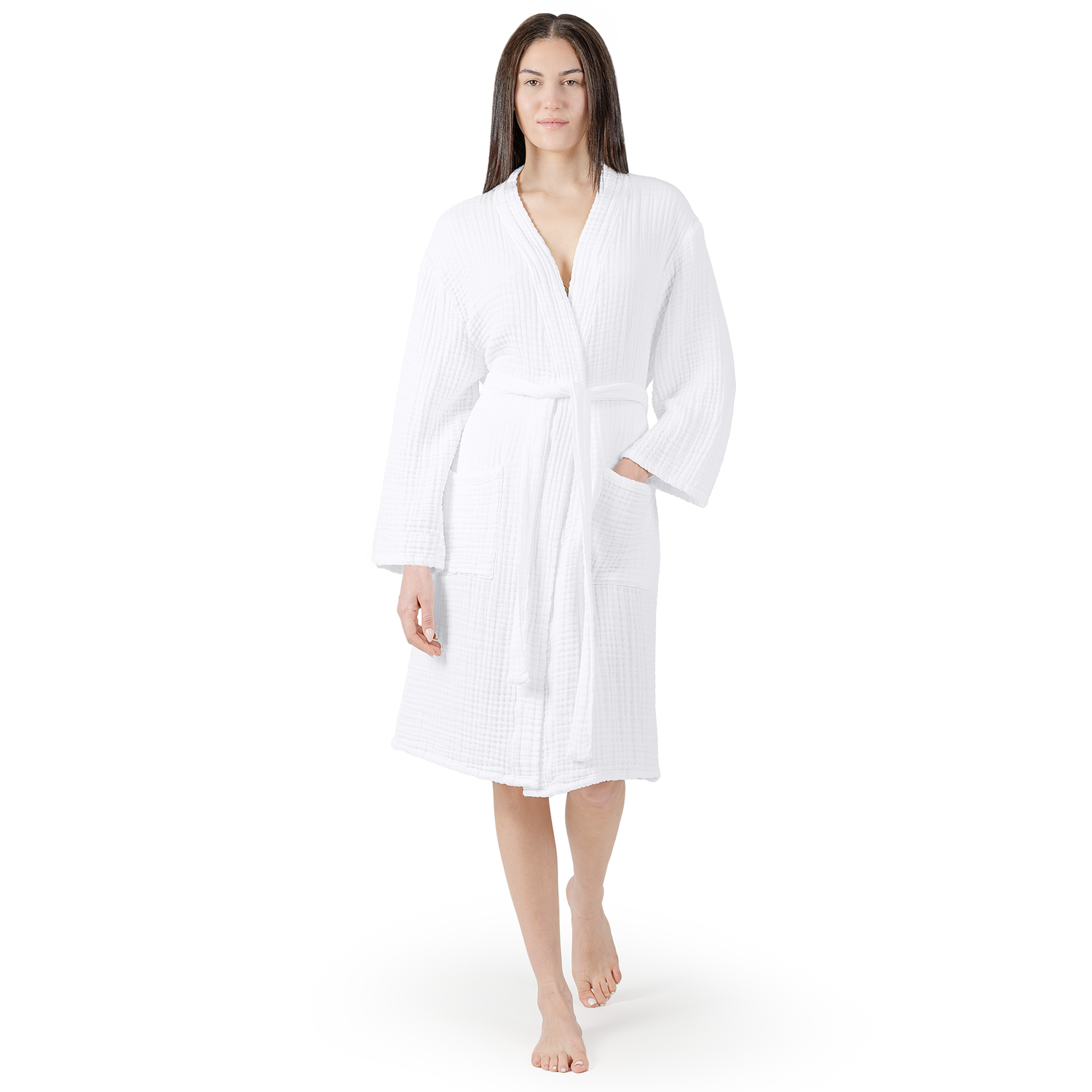 Comfy Cubs Muslin Bathrobe Hooded White 4 Layer Cotton Comfy Cubs Everetts Place: Online Boutique 46.99