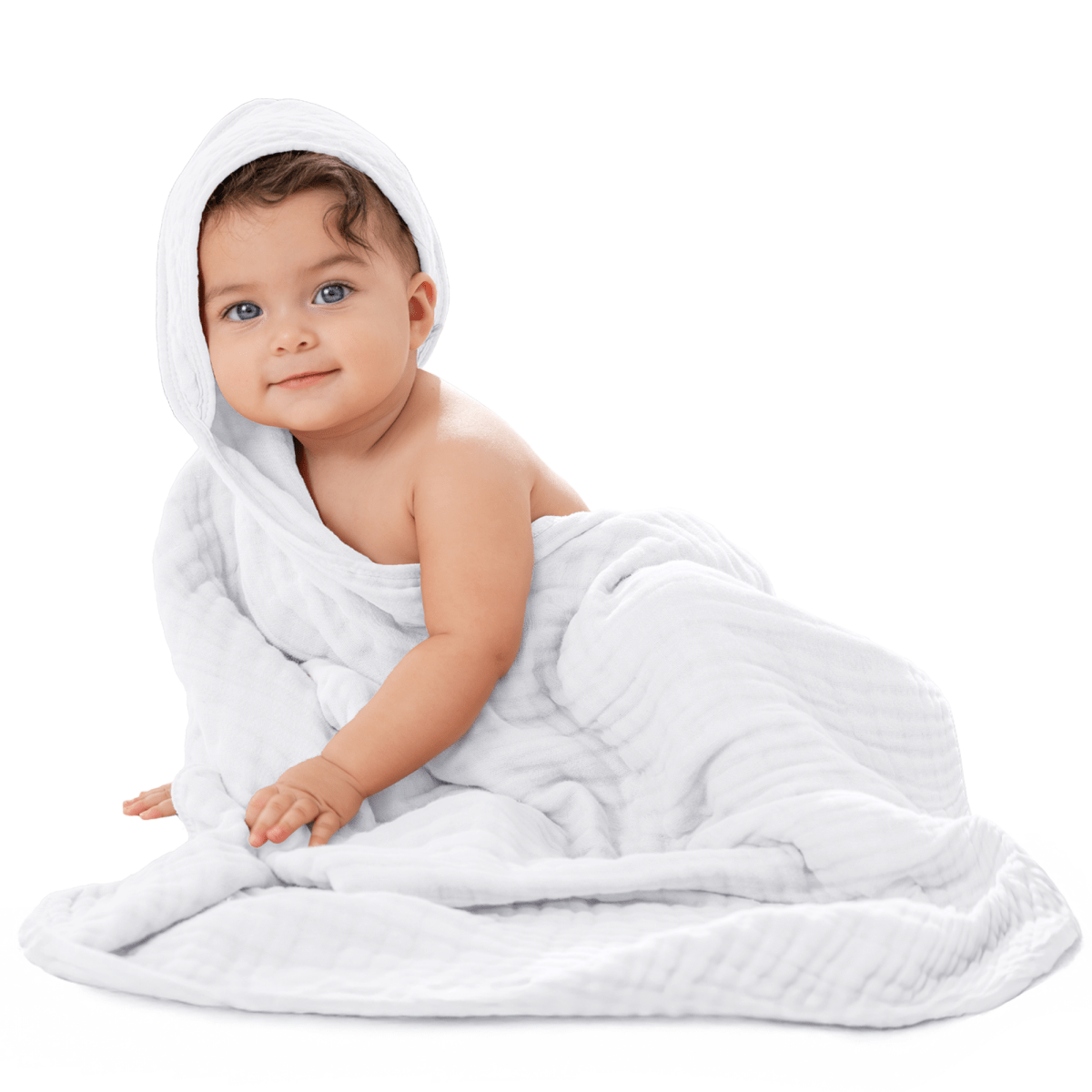 Comfy Cubs Comfy Cubs Soft Baby Hooded Towel White Plush Bath Wrap - Everetts Place Boutique -