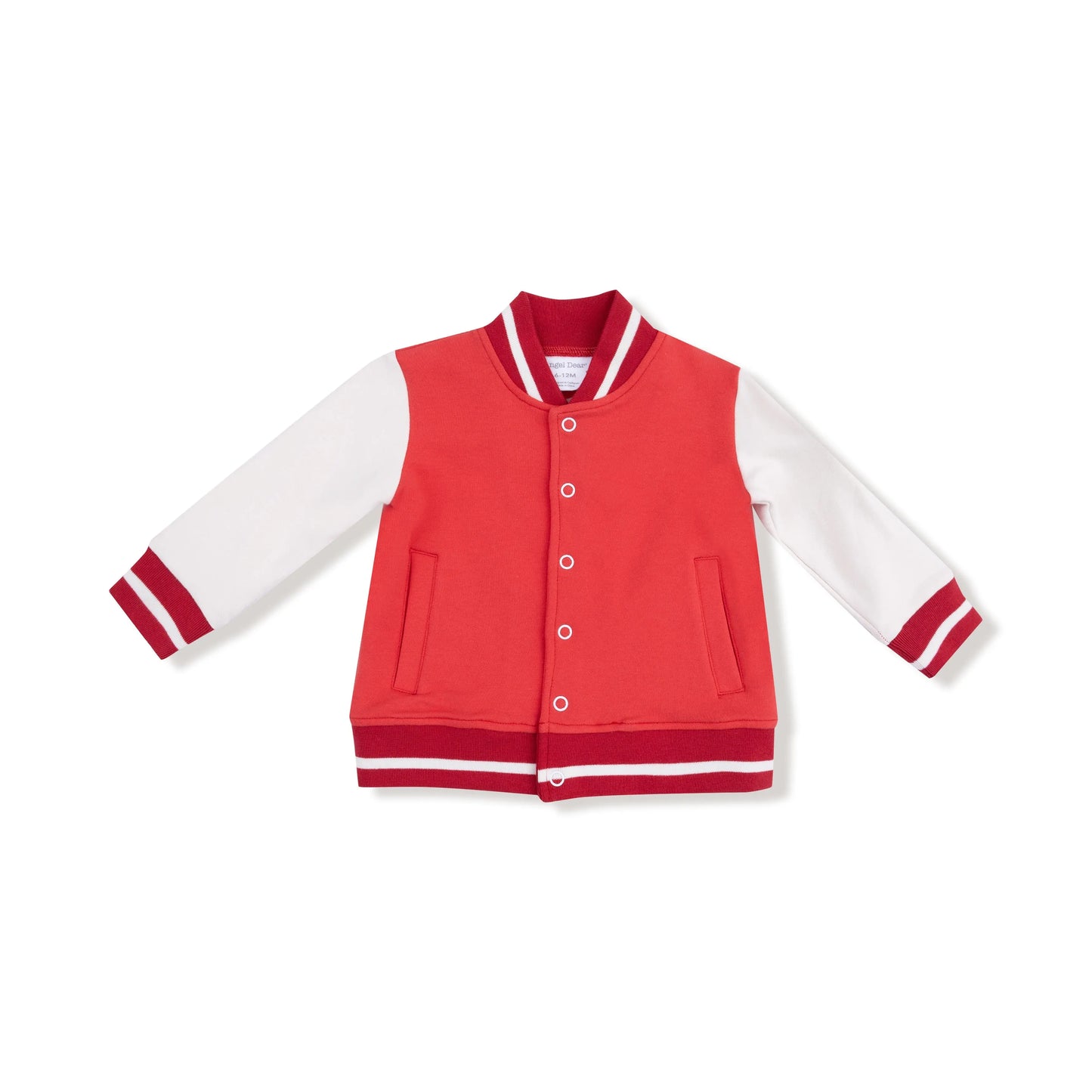 Cool Comfy Letterman Jacket with Chenille Pennant Patch for Kids Angel Dear Everetts Place: Online Boutique