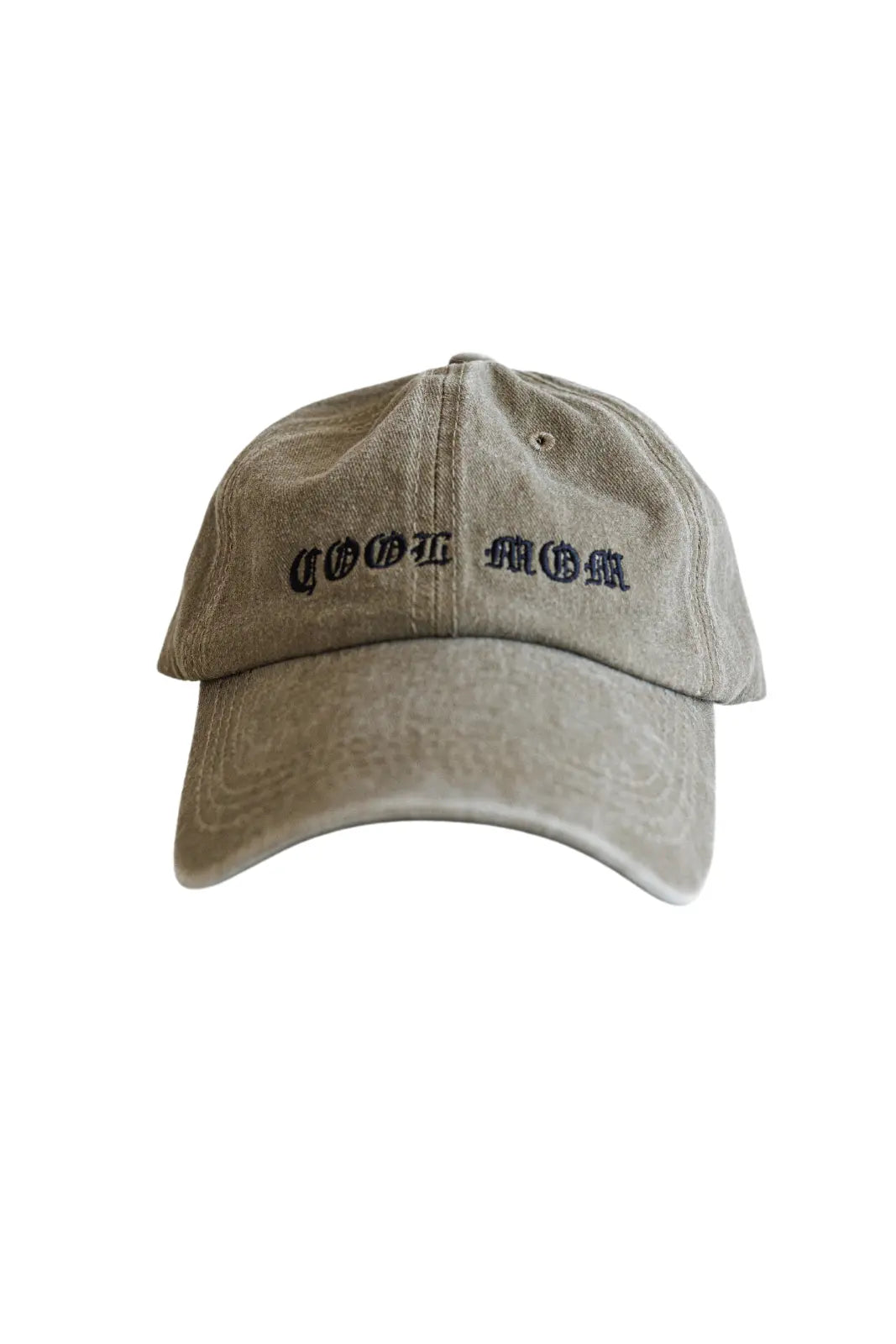 Cool Mom Hat Vintage Green Beige Adjustable Back Strap Charlie Lou Baby Everetts Place: Online Boutique
