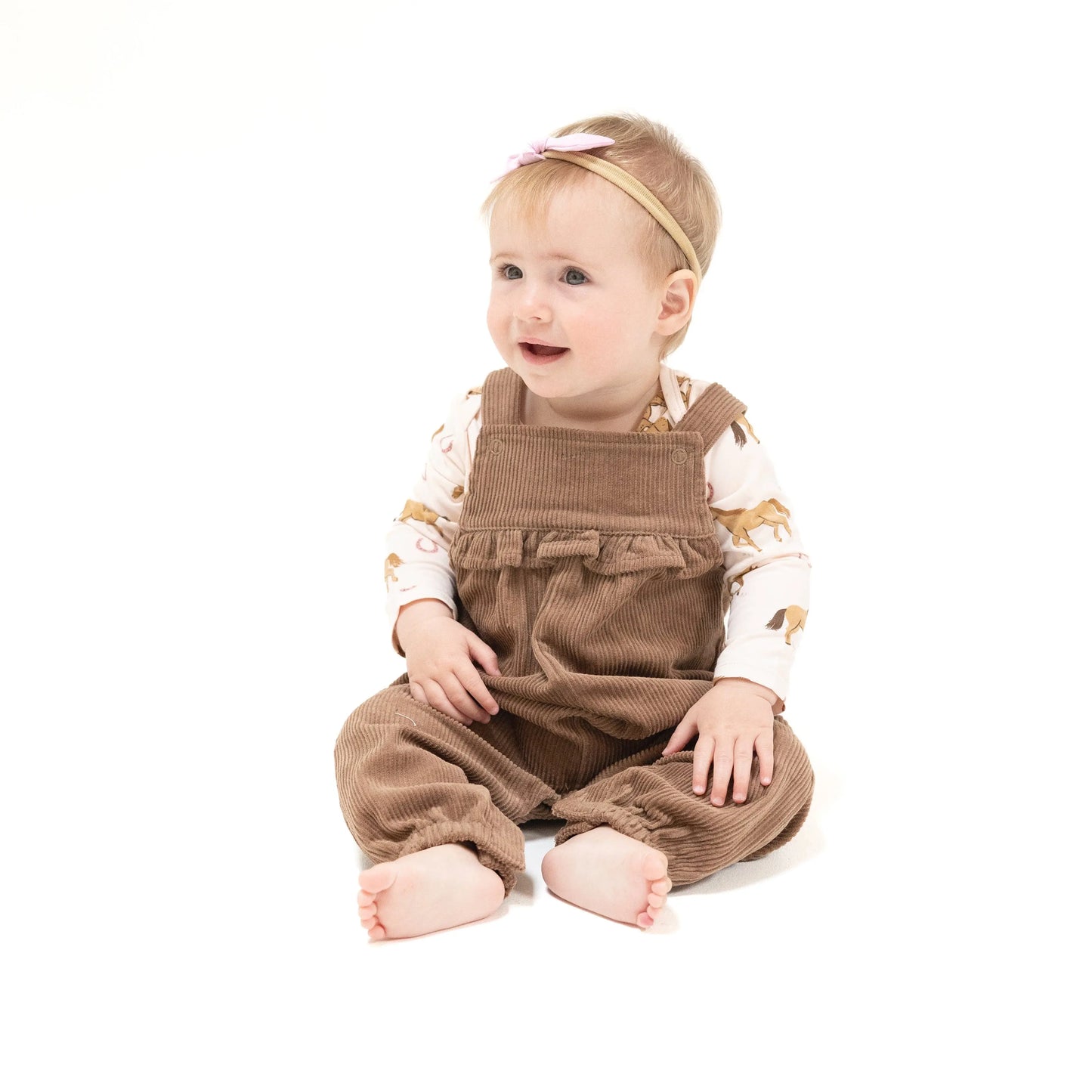 Corduroy Yoke Ruffle Overall For Girls Angel Dear Soft Angel Dear Everetts Place: Online Boutique