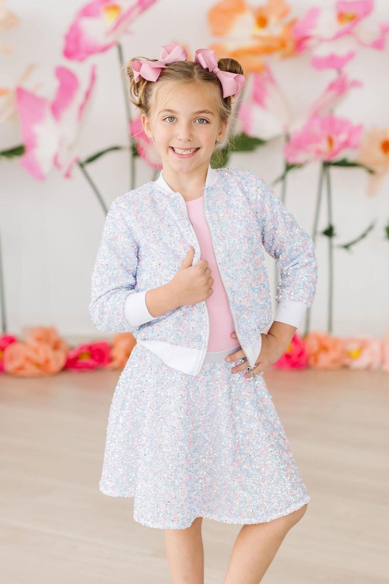 Mila & Rose ® Girls Cotton Candy Sequin Jacket Sparkle For Occasions - Apparel & Accessories > Clothing > Outerwear > Coats & Jackets Sequin Jacket