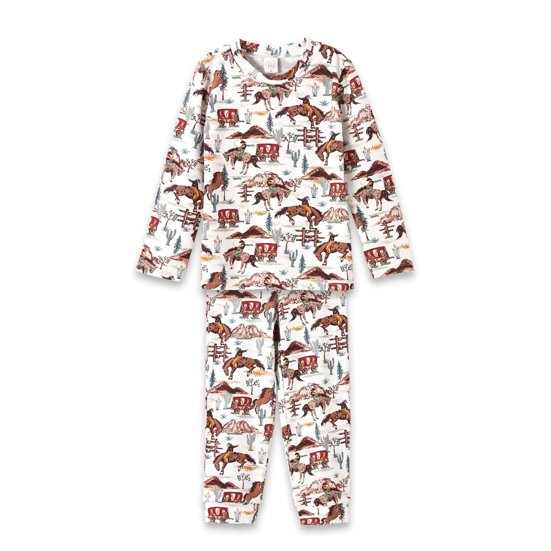 Tesa Babe Cowboy Kids Pajama Set Western Spirit Bamboo Cotton - Apparel & Accessories > Clothing > Sleepwear & Loungewear > Pajamas Boy's Pajamas