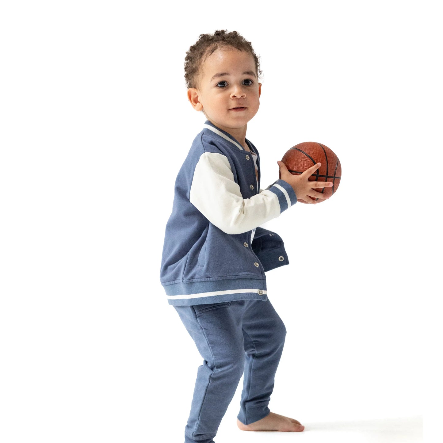 Cozy French Terry Letterman Jacket for Kids Angel Dear Everetts Place: Online Boutique