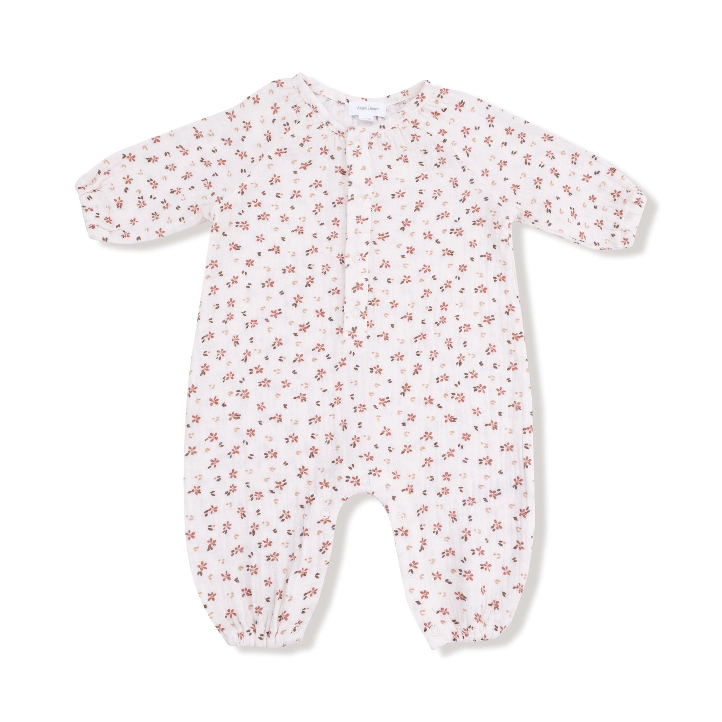 Angel Dear Cozy Peasant Romper For Fall Layering With Long Sleeves - Apparel & Accessories > Clothing > Baby & Toddler Clothing > Baby One-Pieces 195