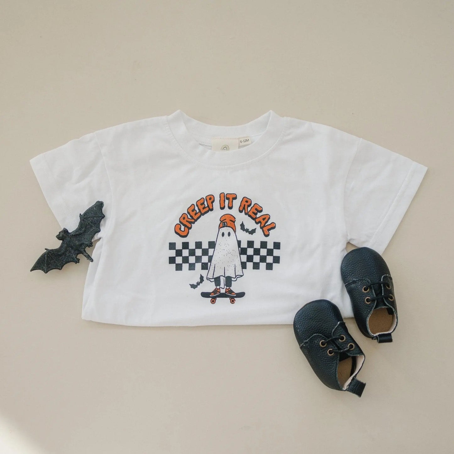 Little Joy Co. Creep It Real Organic Cotton Halloween T Shirt Romper -