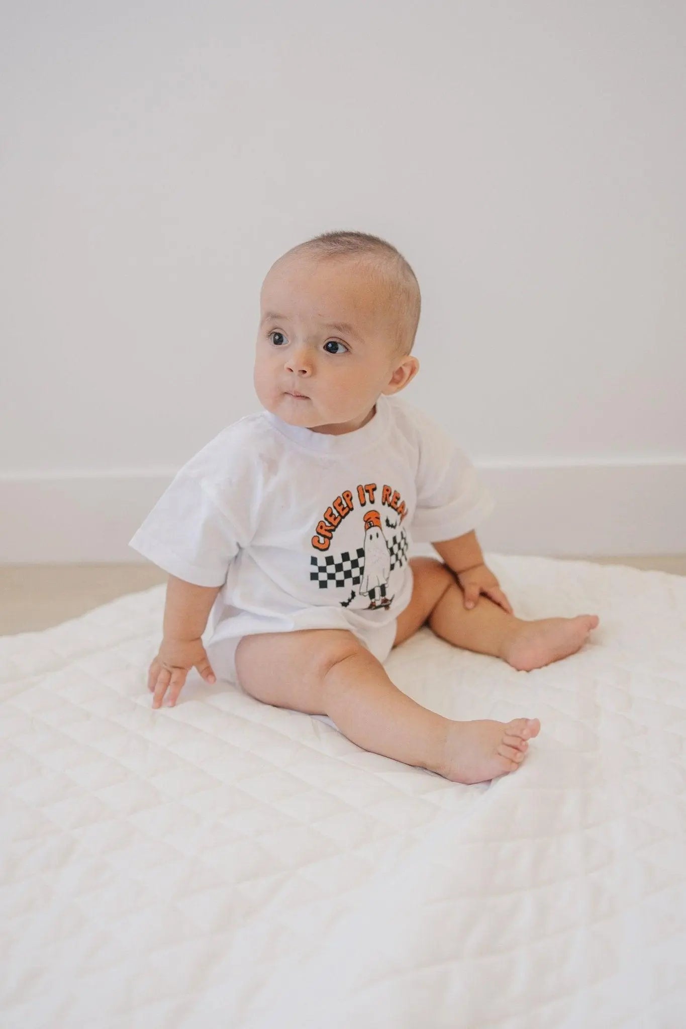 Little Joy Co. Creep It Real Organic Cotton Halloween T Shirt Romper -