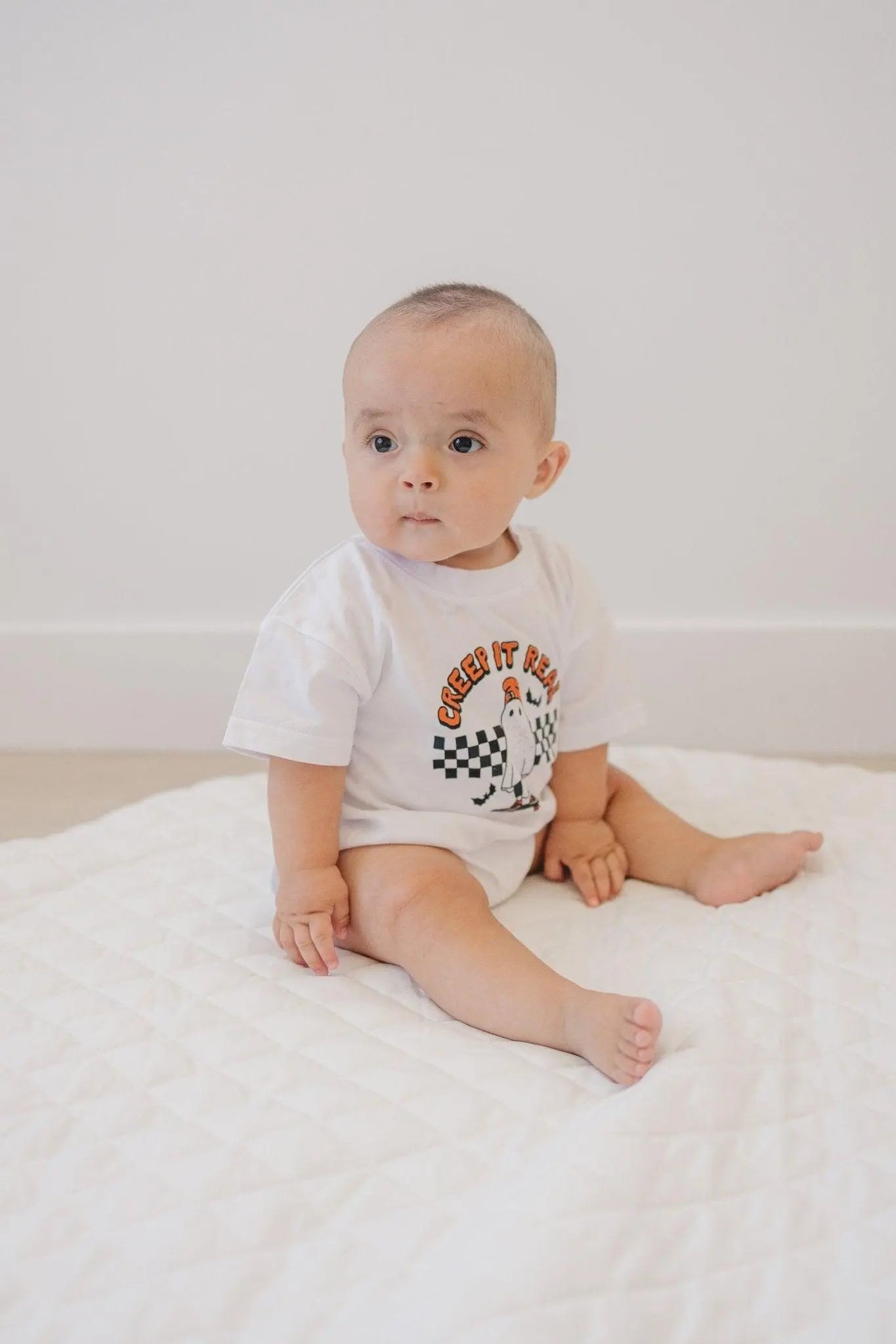 Little Joy Co. Creep It Real Organic Cotton Halloween T Shirt Romper -