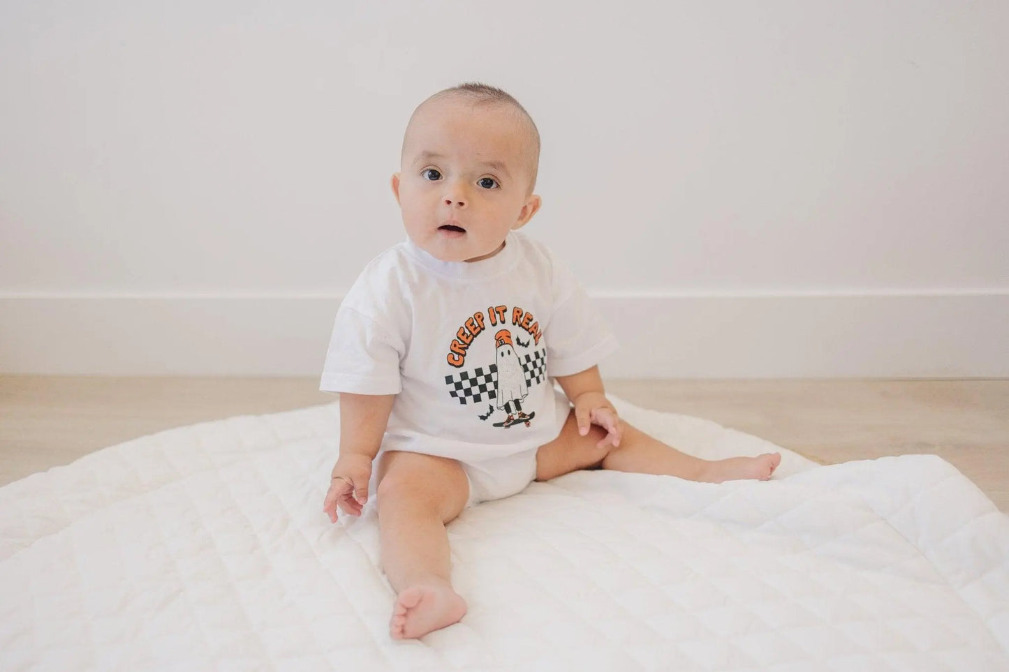 Little Joy Co. Creep It Real Organic Cotton Halloween T Shirt Romper -