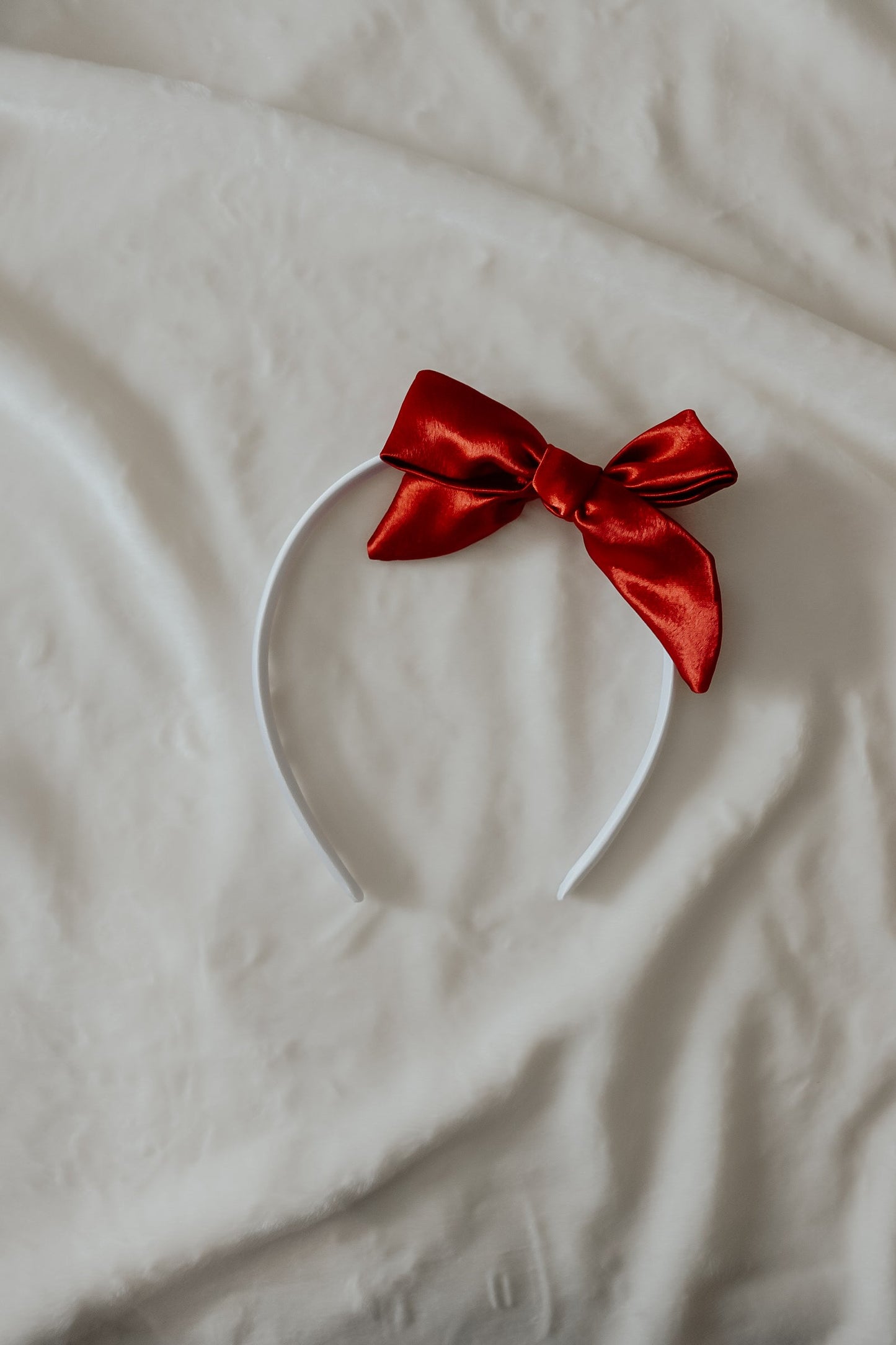 Berry Satin Bow Headband For Girls One Size Fits All Little Mae & Co Everetts Place: Online Boutique 12.50