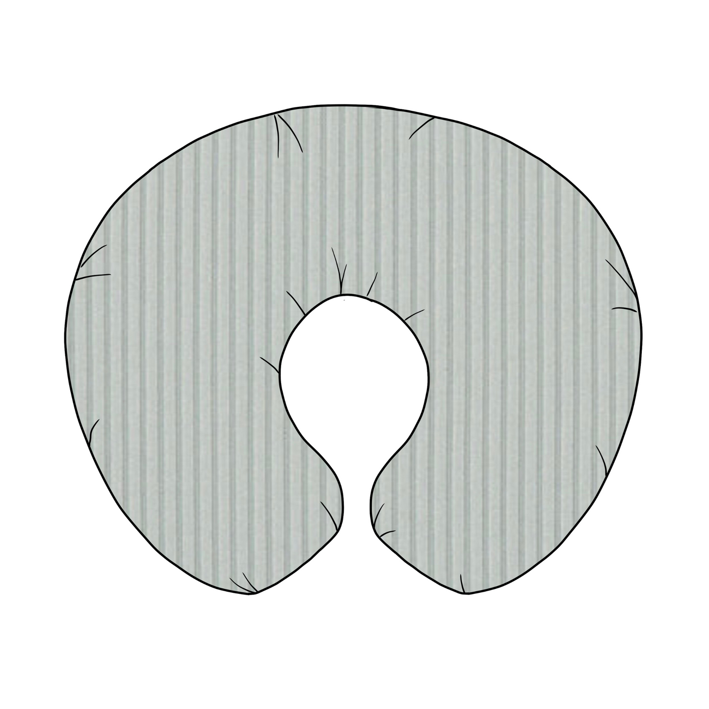Little Mae & Co Seafoam Ribbed Nursing Pillow Cover Beige With Stretch - Baby & Toddler > Nursing & Feeding > Nursing Pillow Covers