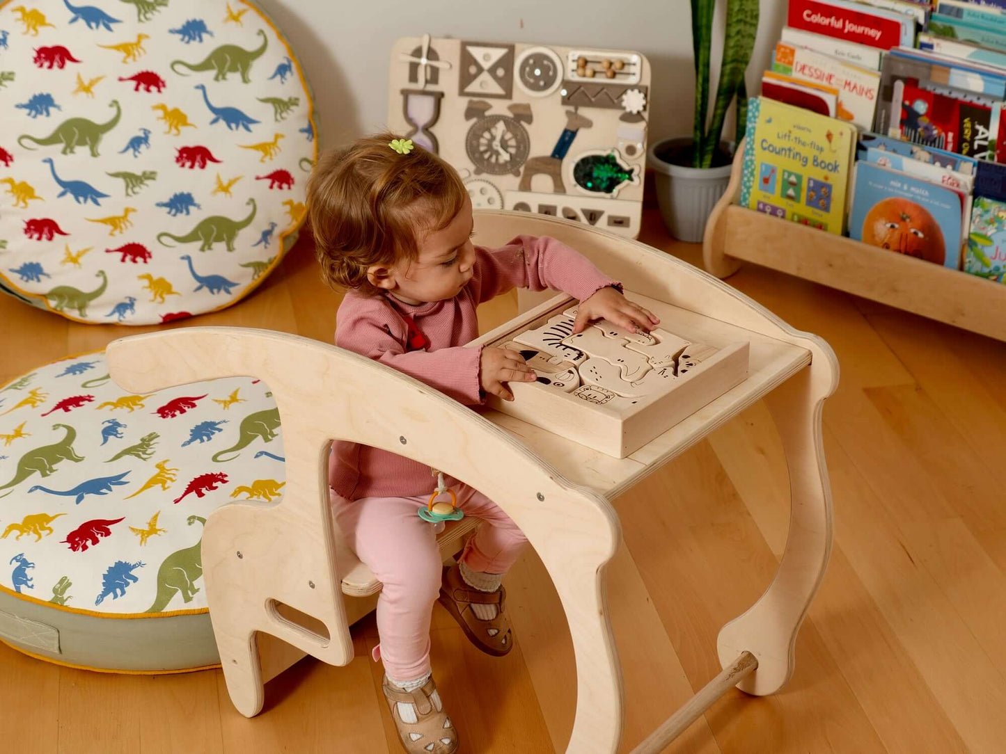 Montessori Wooden Safari Animal Puzzle Box For Toddlers Kidodido Everetts Place: Online Boutique