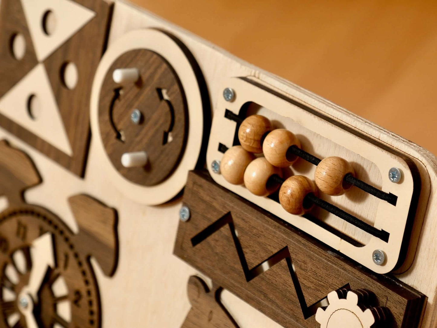 Wooden Montessori Busy Board for Toddlers 12 Activities Kidodido Everetts Place: Online Boutique