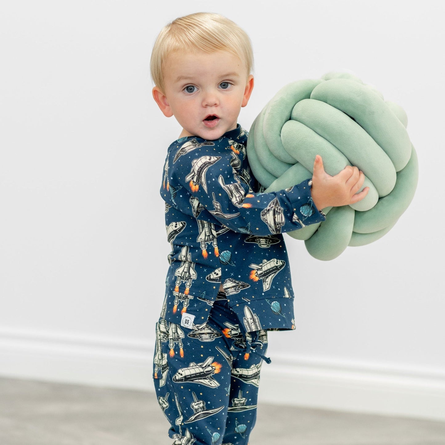 Sweet Bamboo Deep In Orbit Luxaboo Crew Neck Jogger Set For Kids - Apparel & Accessories > Clothing > Baby & Toddler Clothing > Baby & Toddler Outfits Crew Neck Jogger Sets