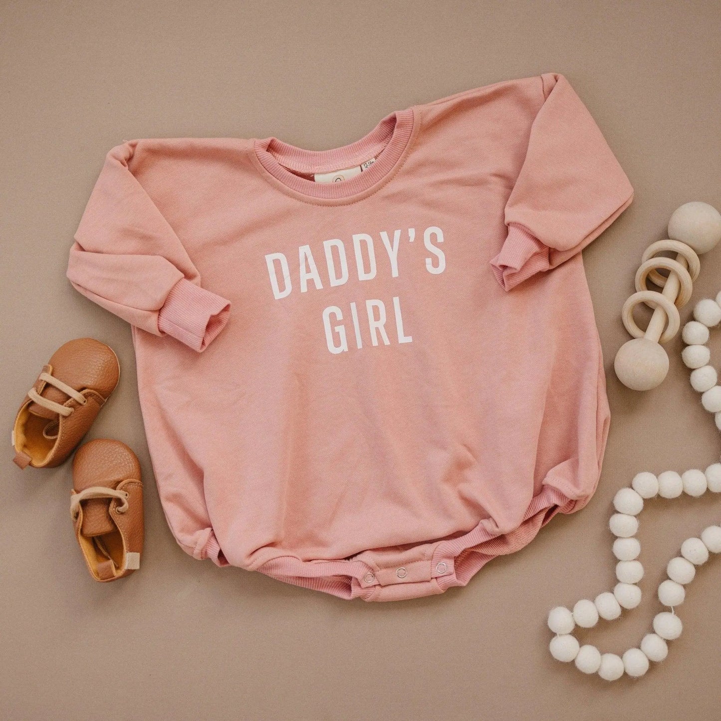 Little Joy Co. Daddy's Girl Sweatshirt Romper Soft Terry Fabric For Babies - Apparel & Accessories > Clothing > Baby & Toddler Clothing > Baby & Toddler Outfits