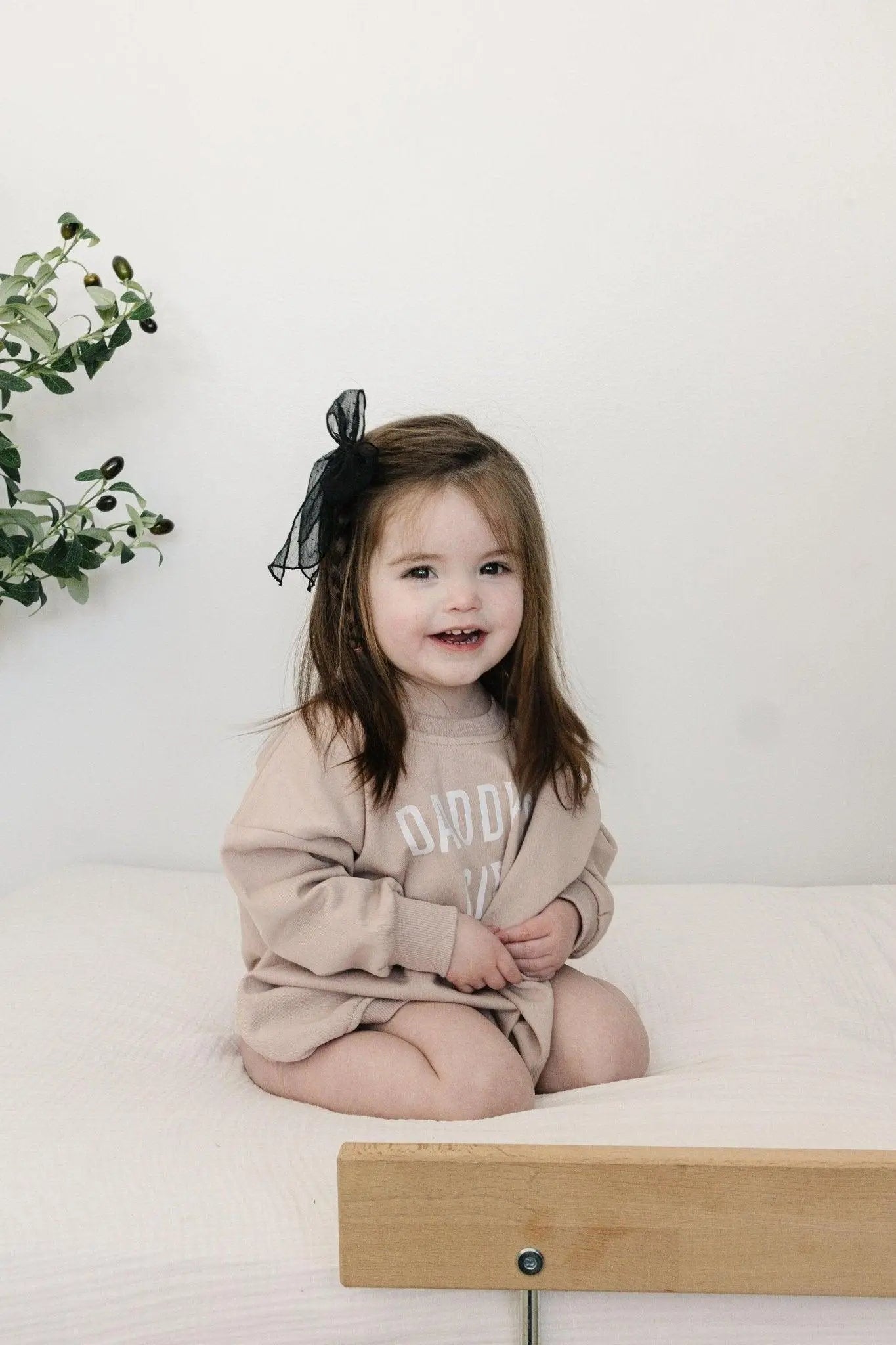 Little Joy Co. Daddy's Girl Sweatshirt Romper Soft Terry Fabric For Babies - Apparel & Accessories > Clothing > Baby & Toddler Clothing > Baby & Toddler Outfits